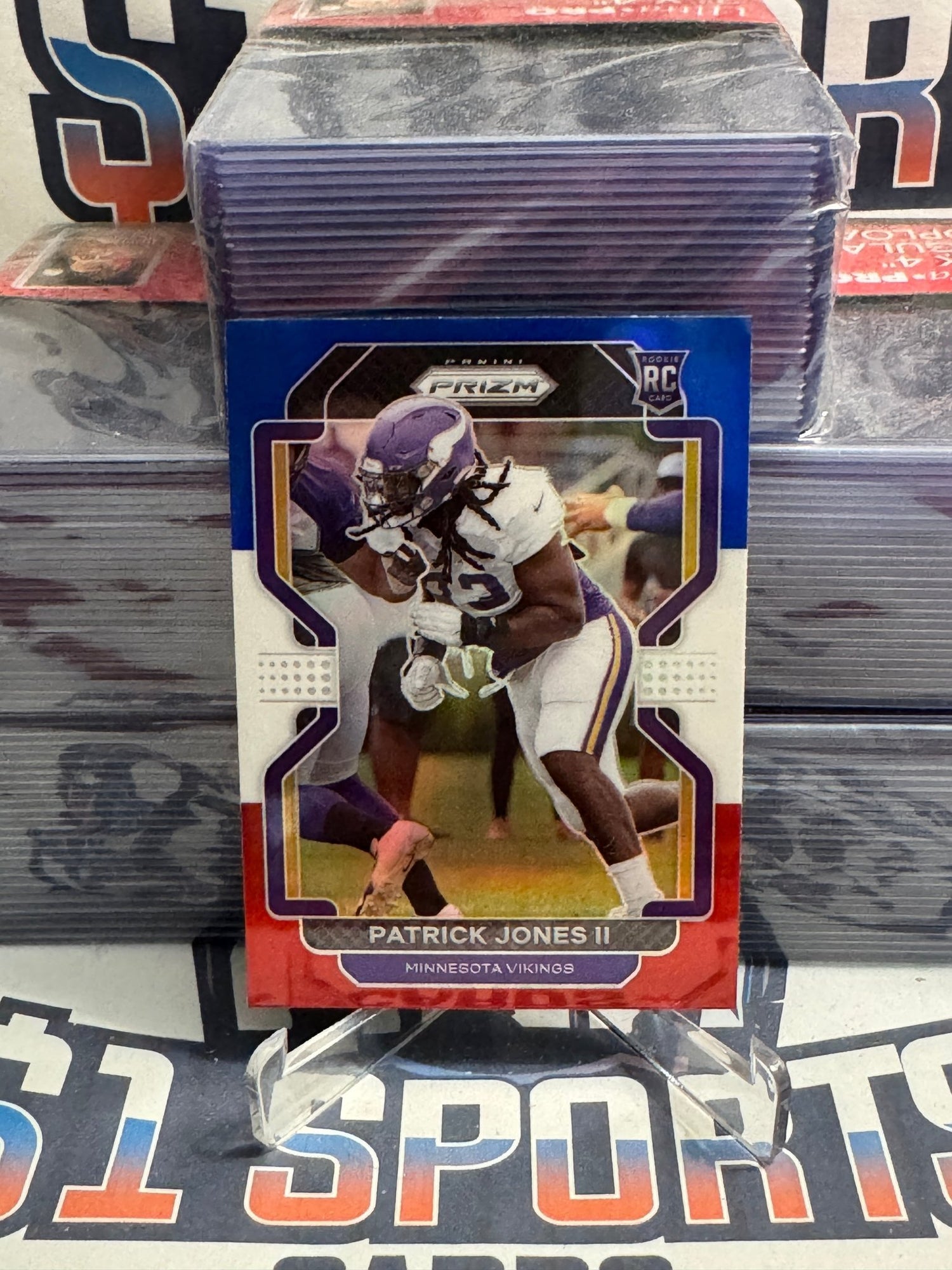 2021 Panini Prizm (Red White Blue Prizm) Patrick Jones II Rookie 437
