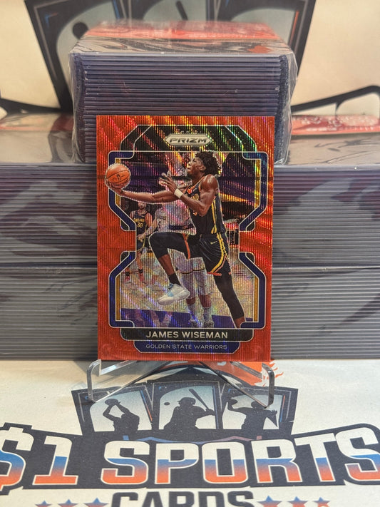 2021 Panini Prizm (Ruby Wave Prizm) James Wiseman #61