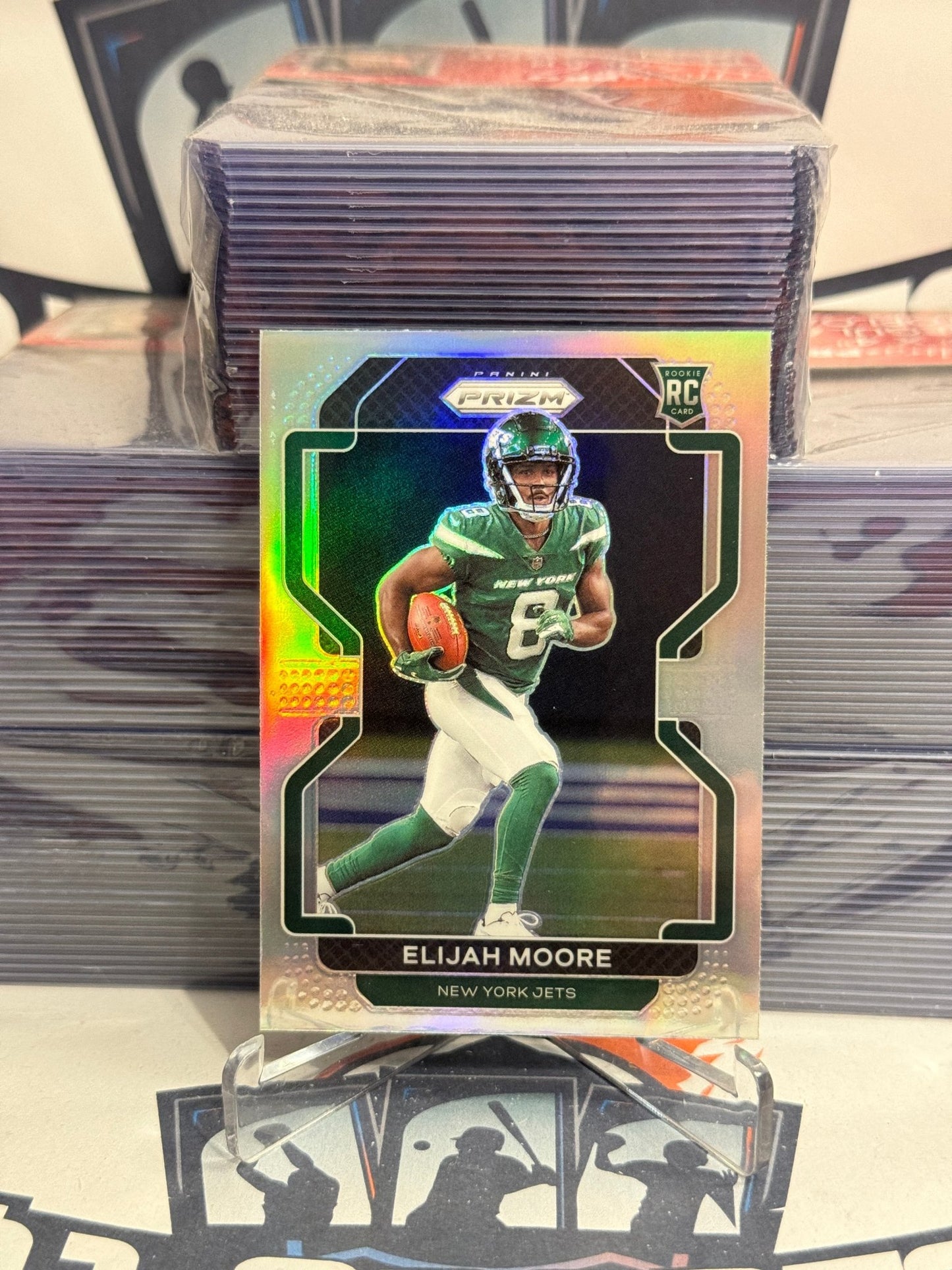 2021 Panini Prizm (Silver Prizm) Elijah Moore Rookie #346