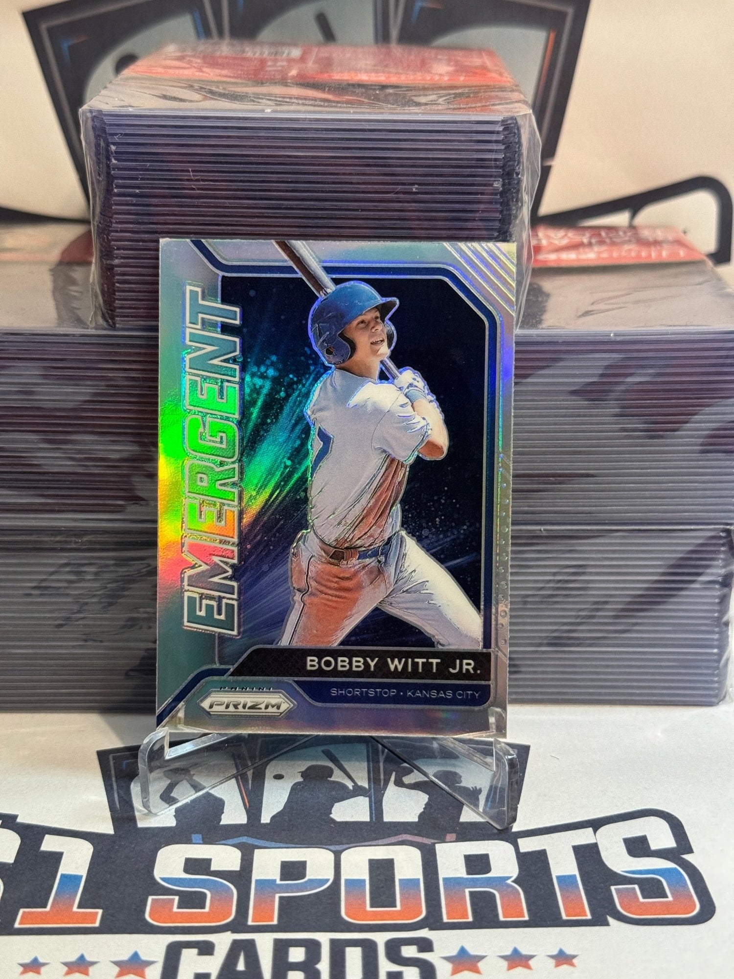 2021 Panini Prizm (Silver Prizm, Emergent) Bobby Witt Jr. #EM6