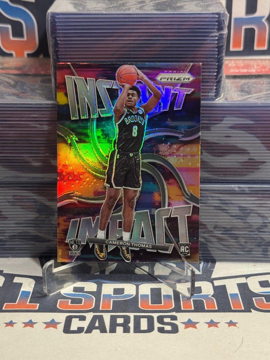 2021 Panini Prizm (Silver Prizm, Instant Impact) Cameron Thomas Rookie 2