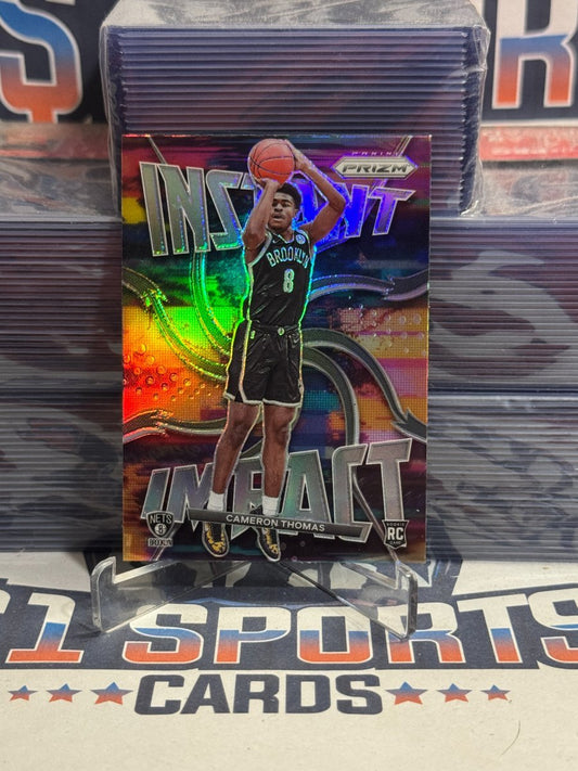 2021 Panini Prizm (Silver Prizm, Instant Impact) Cameron Thomas Rookie 2