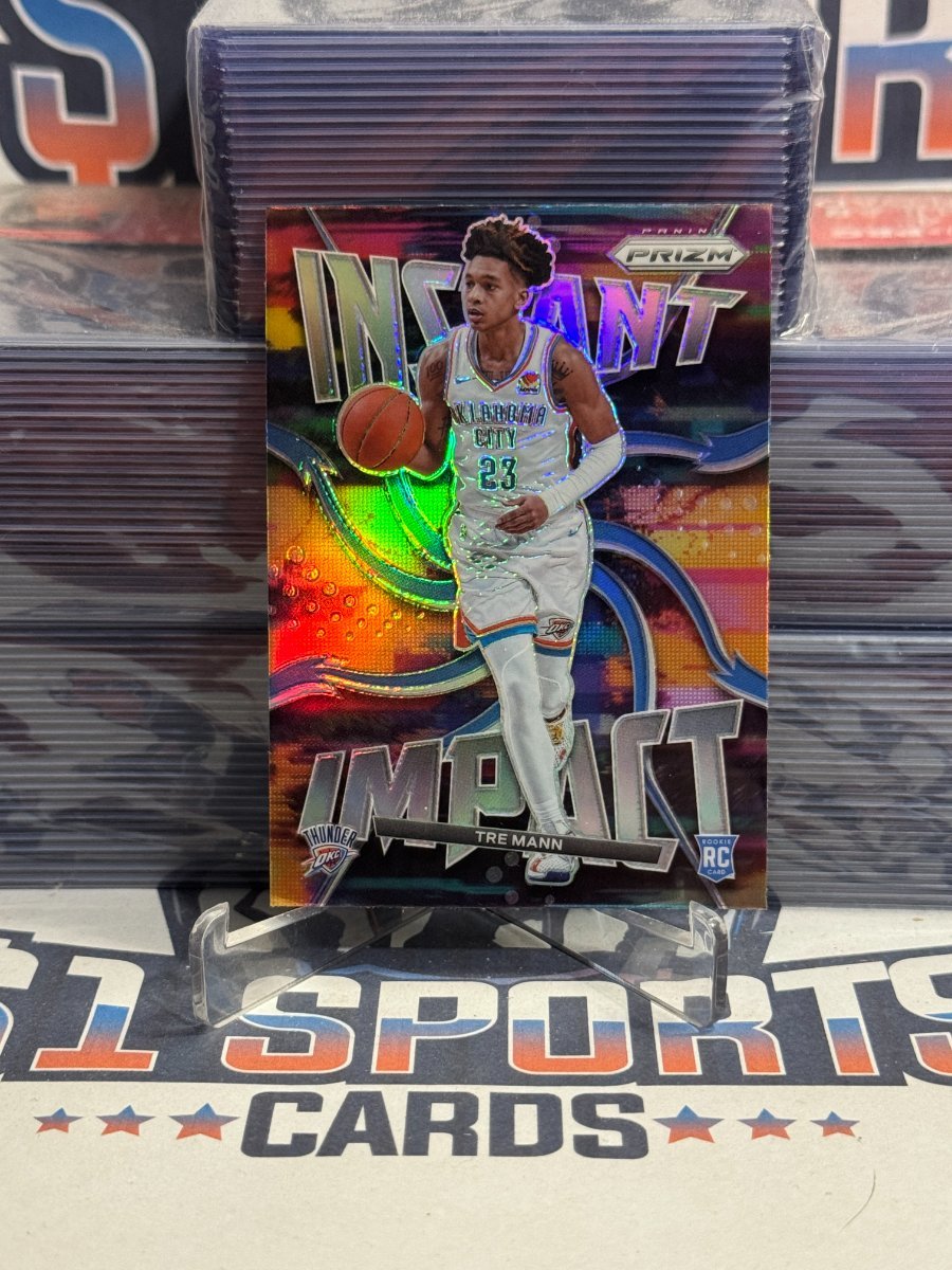 2021 Panini Prizm (Silver Prizm, Instant Impact) Tre Mann Rookie 15
