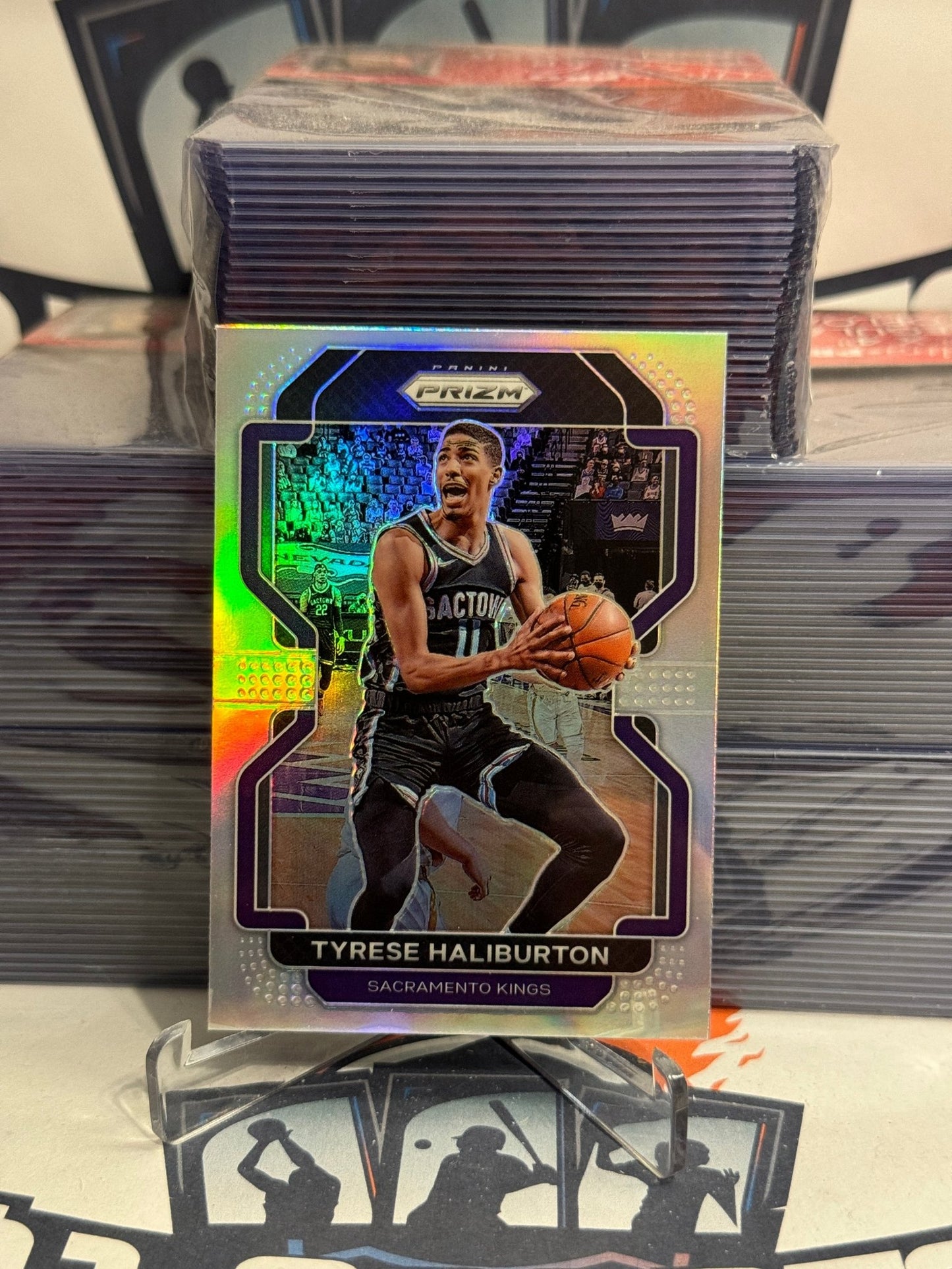 2021 Panini Prizm (Silver Prizm, Second Year) Tyrese Haliburton #196