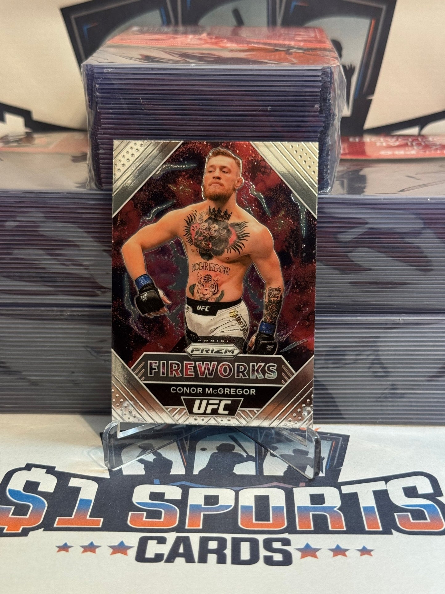 2021 Panini Prizm UFC (Fireworks) Conor McGregor #1