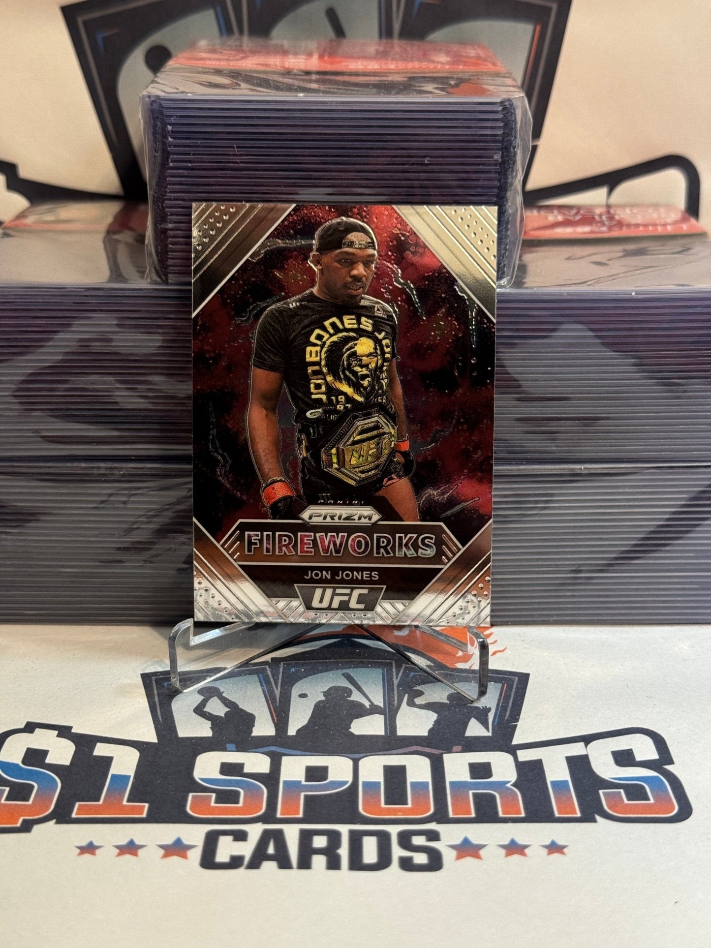 2021 Panini Prizm UFC (Fireworks) Jon Jones #9