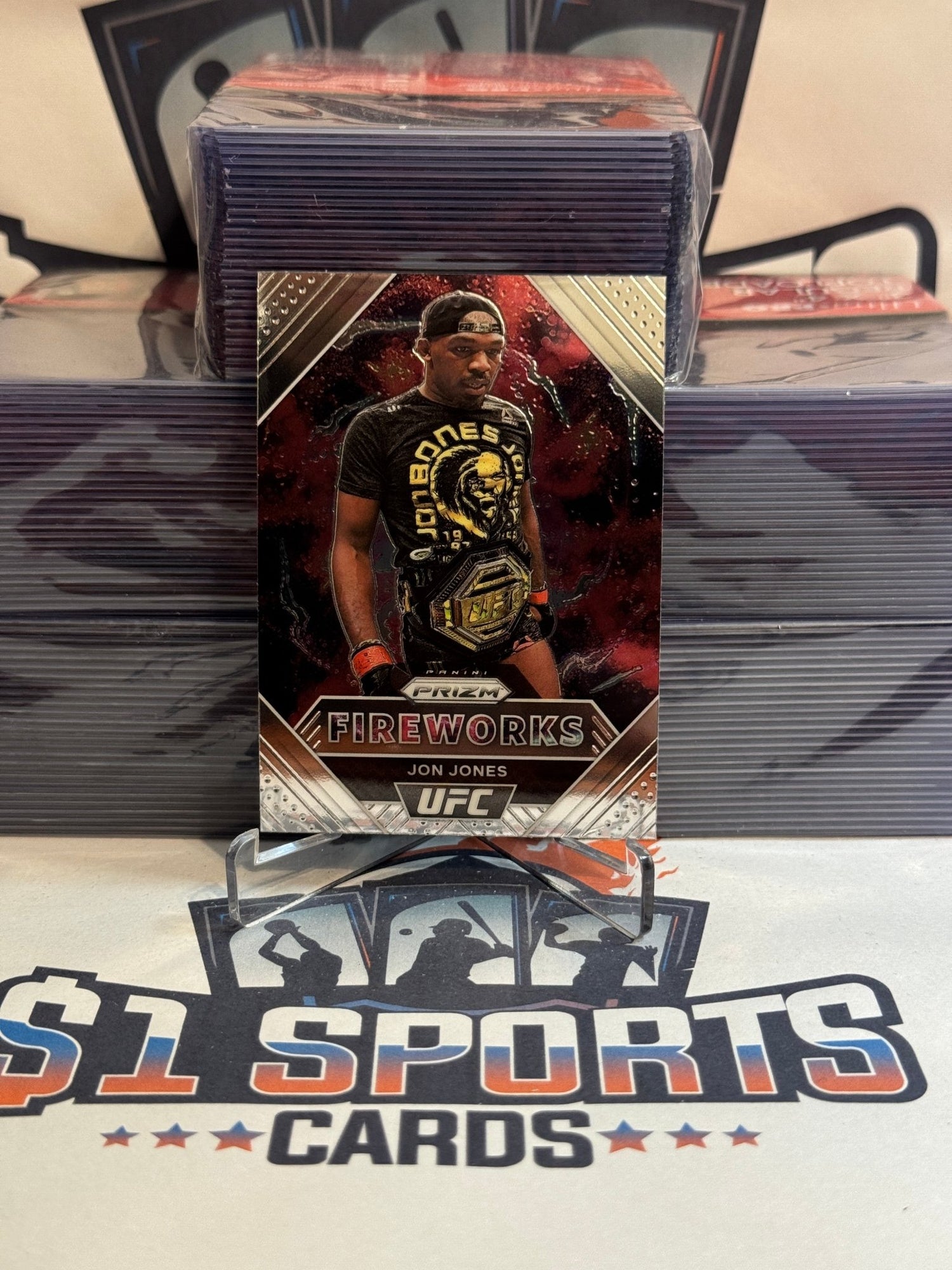 2021 Panini Prizm UFC (Fireworks) Jon Jones #9