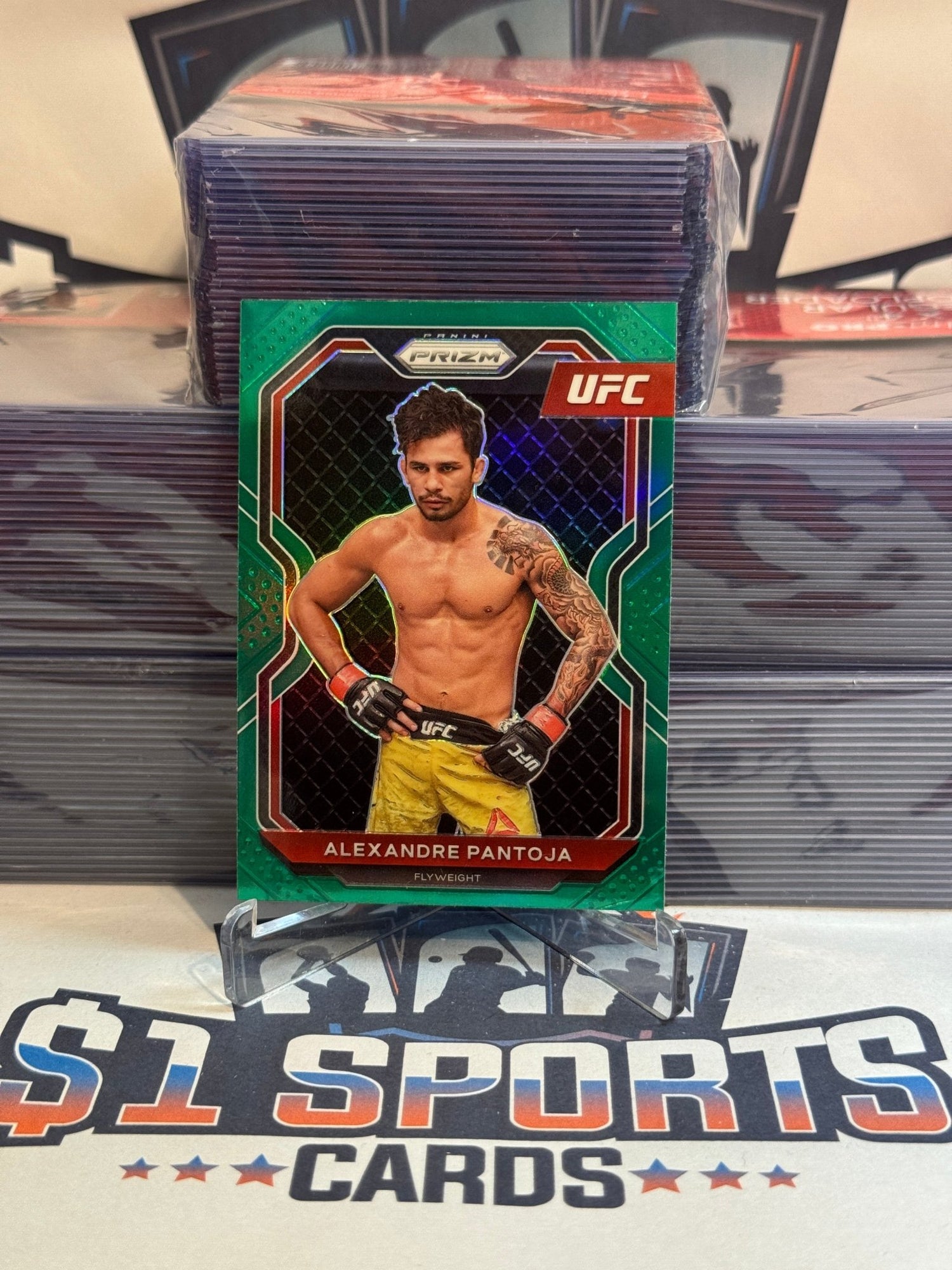 2021 Panini Prizm UFC (Green Prizm) Aleandre Pantoja #46