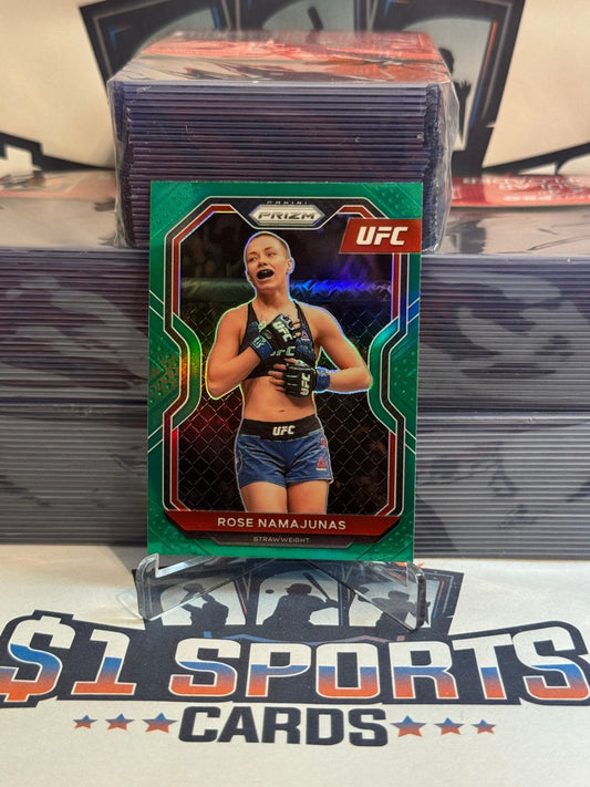 2021 Panini Prizm UFC (Green Prizm) Rose Namajunas #31