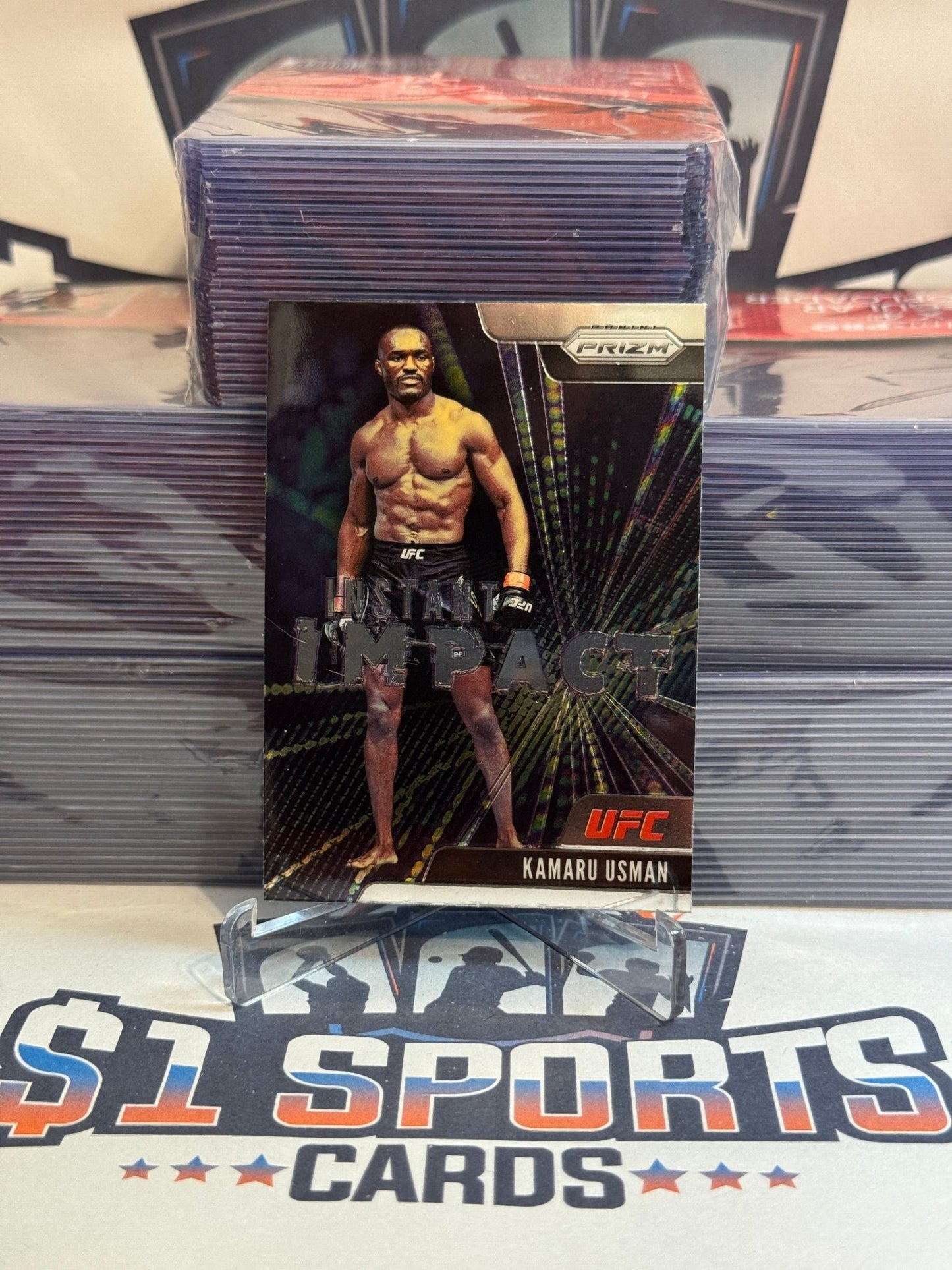 2021 Panini Prizm UFC (Instant Impact) Kamaru Usman #6