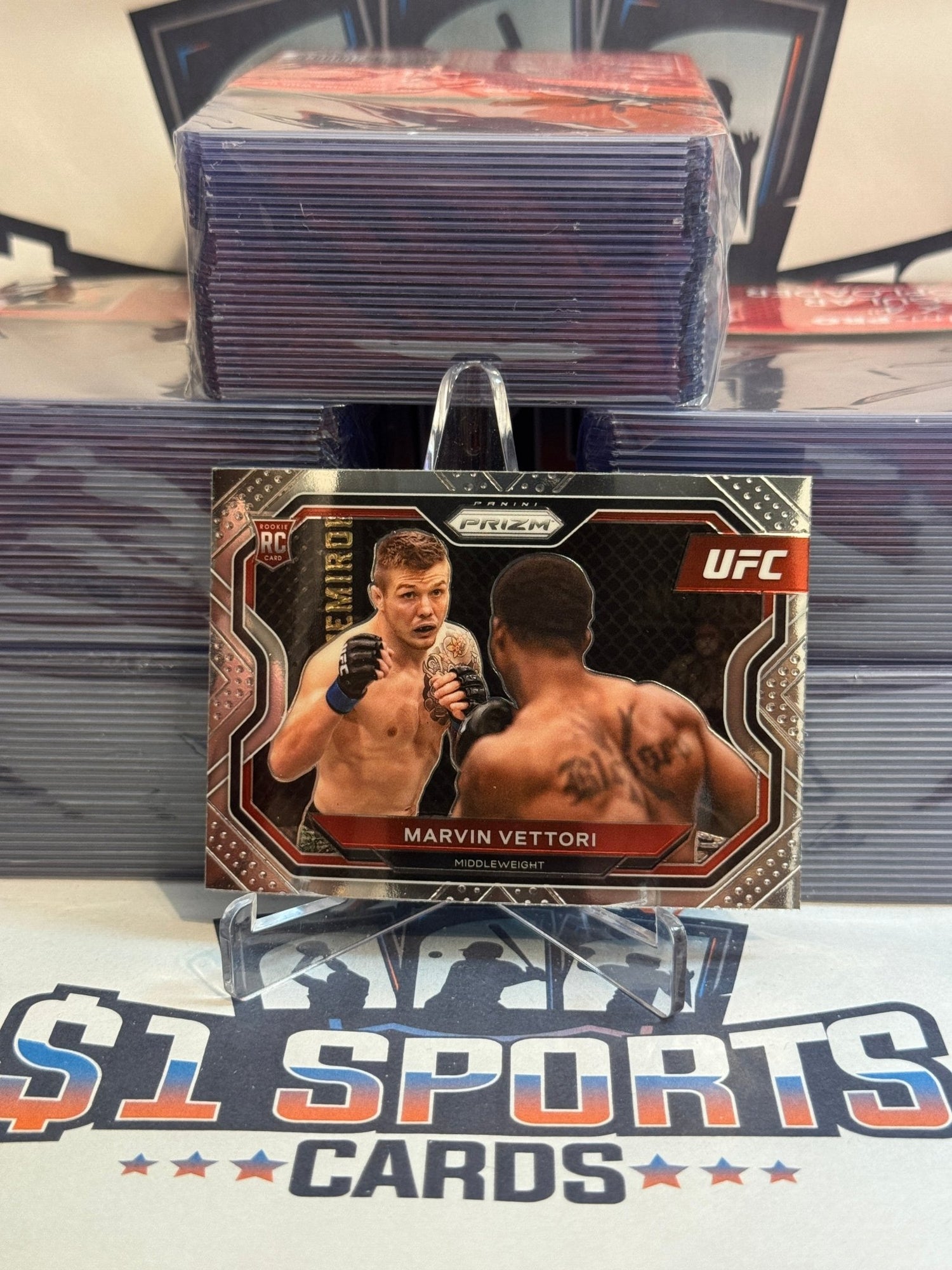 2021 Panini Prizm UFC Marvin Vettori Rookie #143