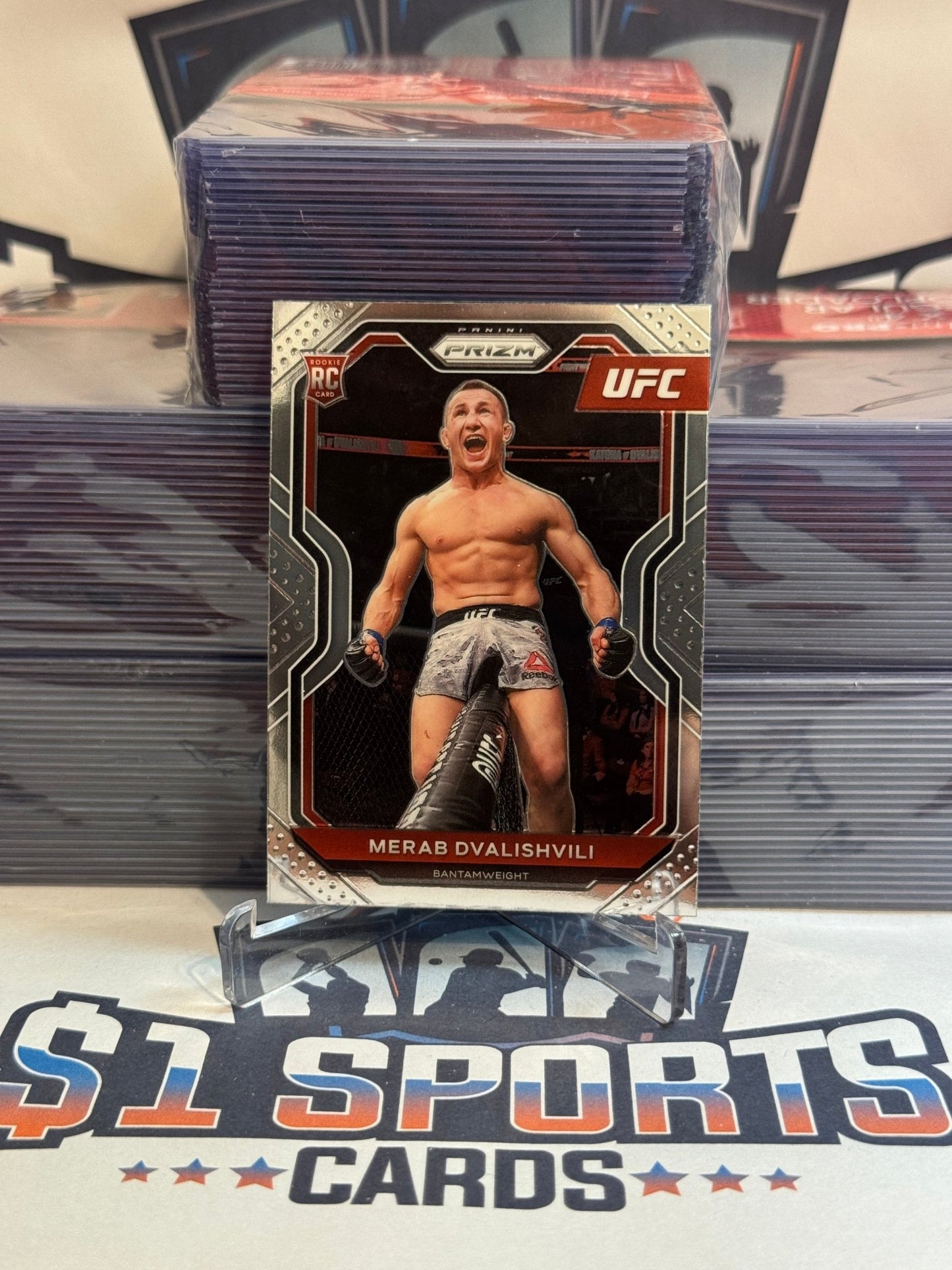 2021 Panini Prizm UFC Merab Dvalishvili Rookie #87