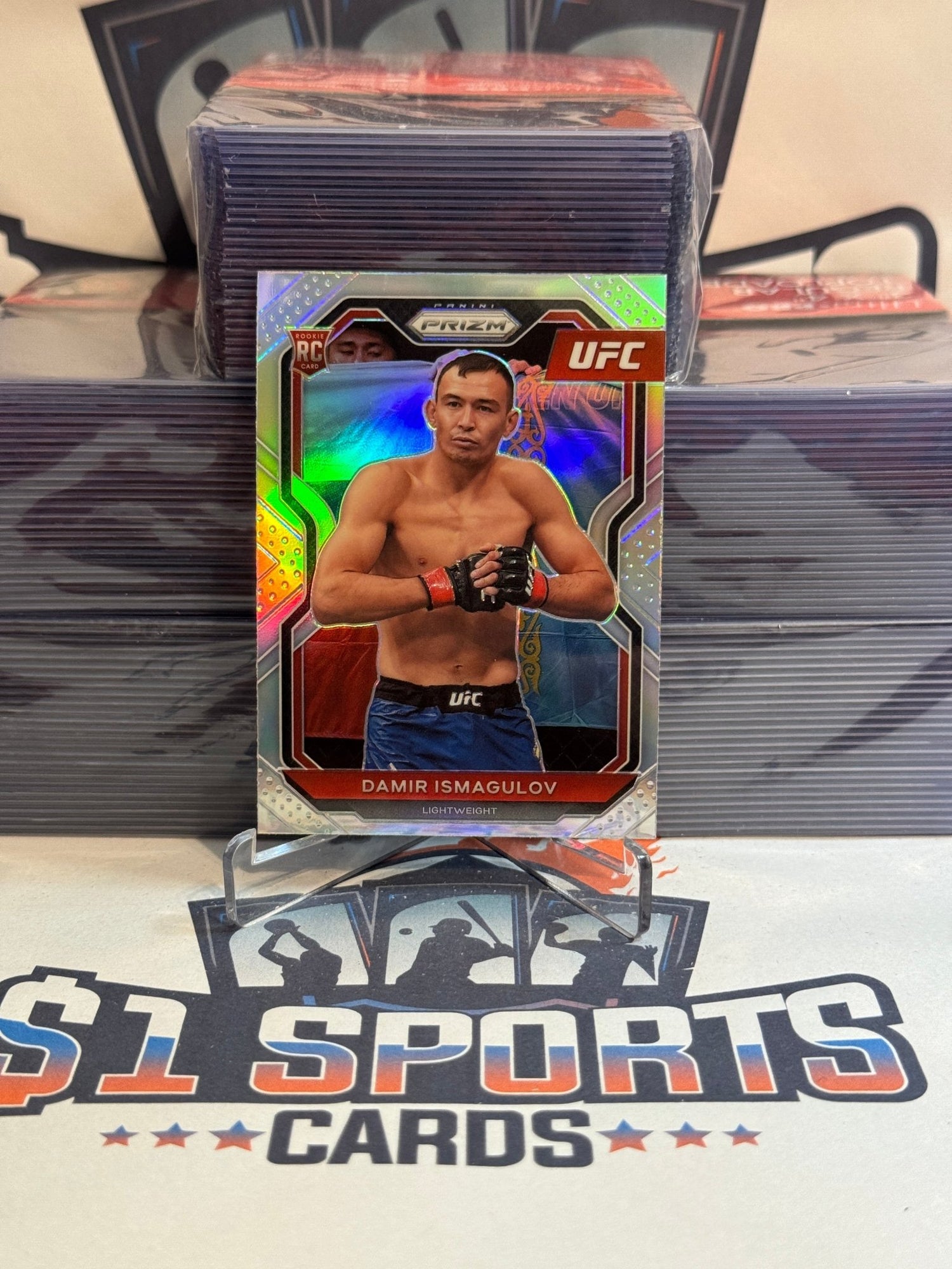 2021 Panini Prizm UFC (Silver Prizm) Damir Ismagulov Rookie #60