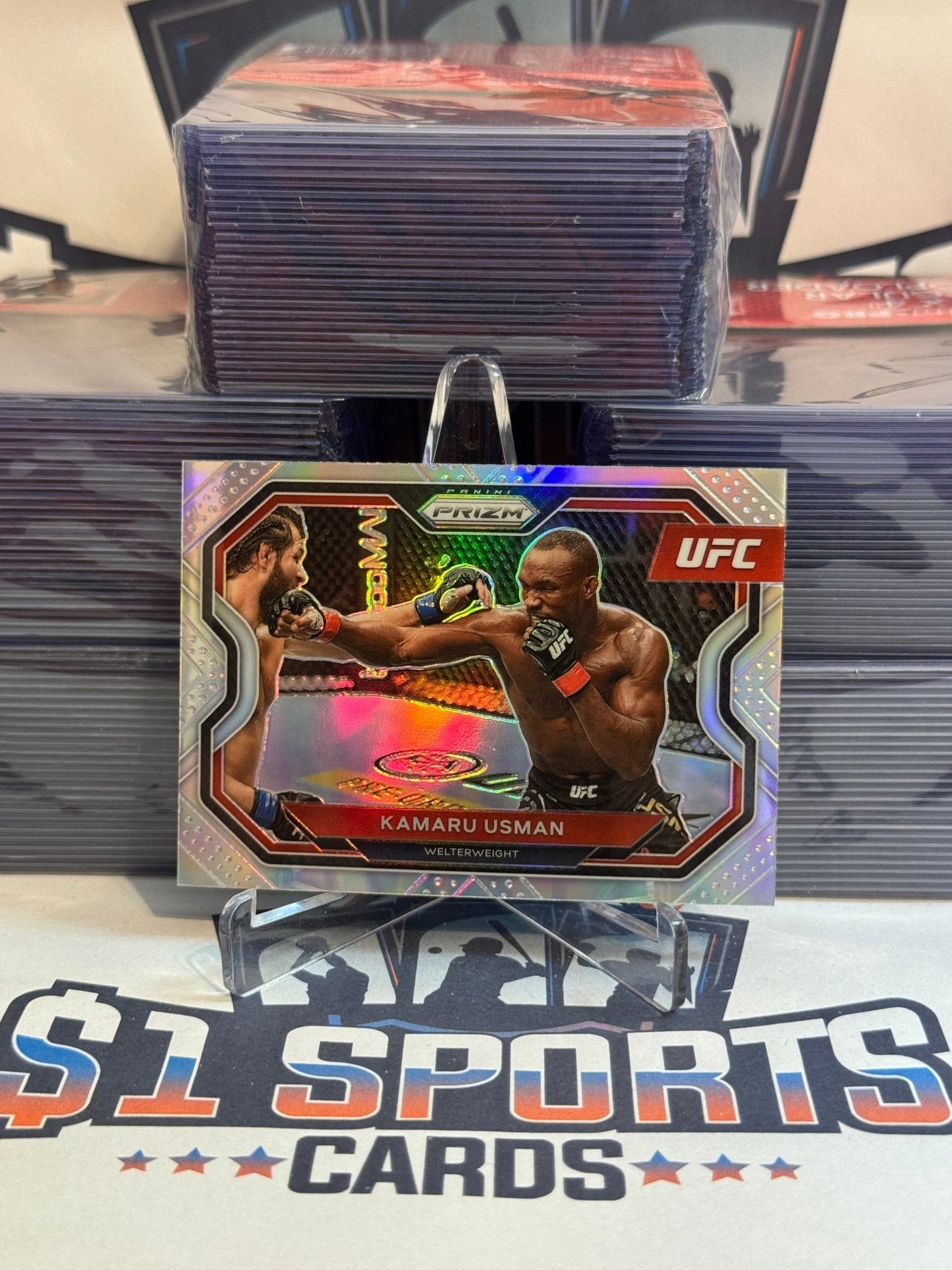 2021 Panini Prizm UFC (Silver Prizm) Kamaru Usman #151