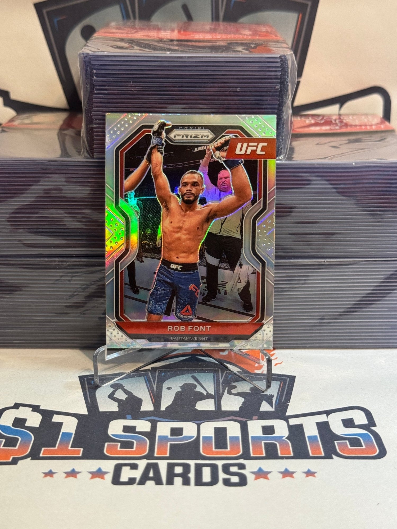 2021 Panini Prizm UFC (Silver Prizm) Rob Font #13