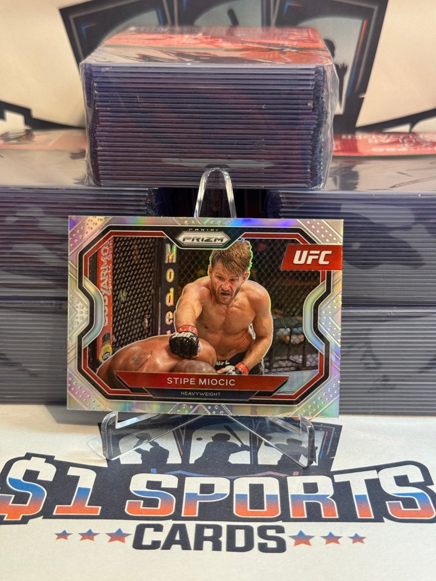 2021 Panini Prizm UFC (Silver Prizm) Stipe Miocic #177