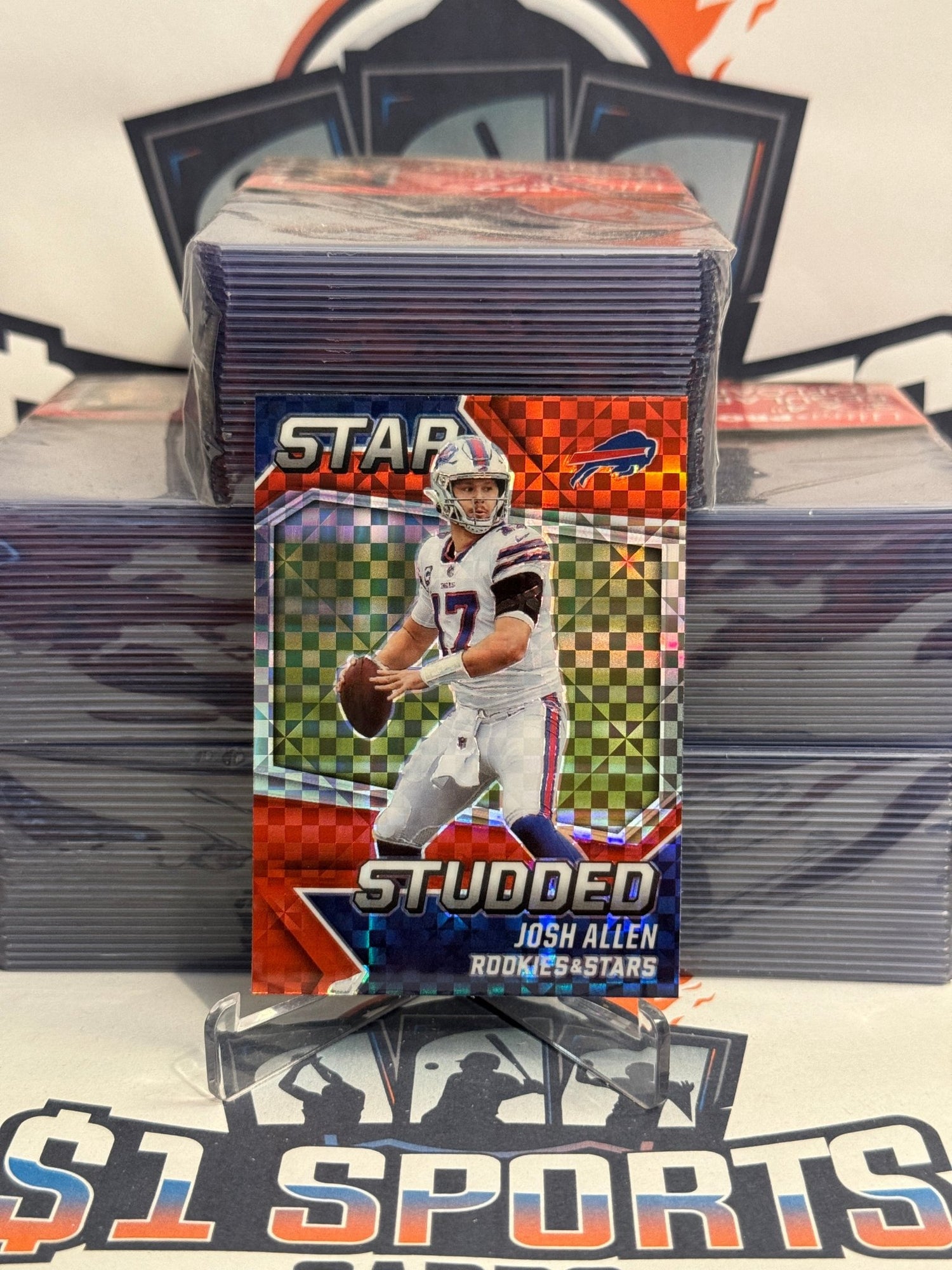 2021 Panini Rookies & Stars (Red Plaid Prizm, Star Studded) Josh Allen #SS-12