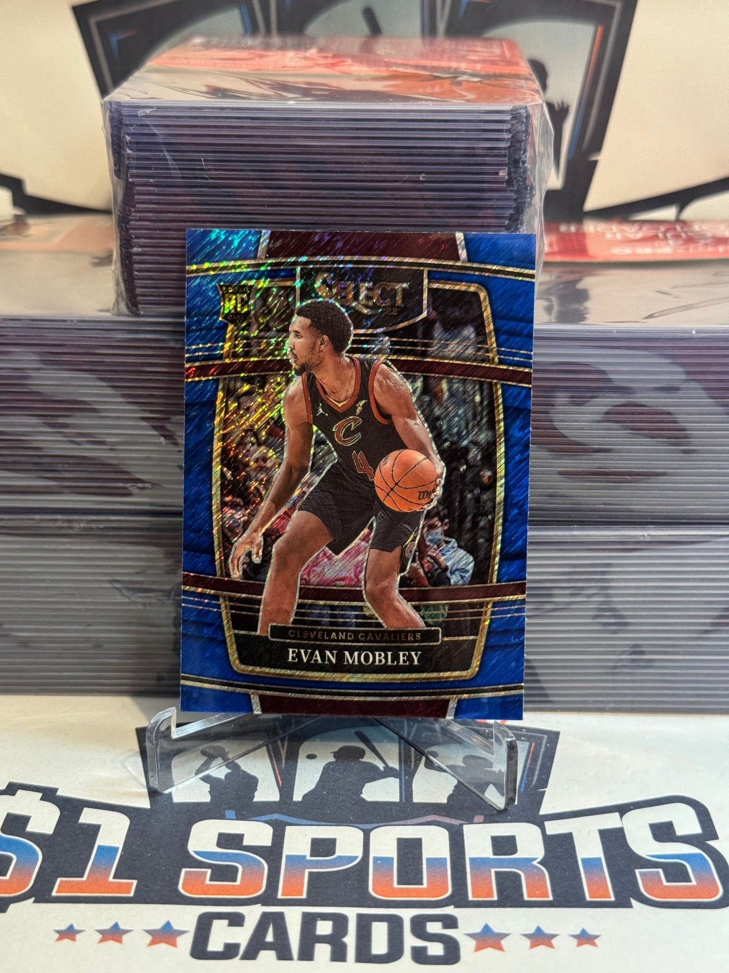 2021 Panini Select (Blue Shimmer Prizm) Evan Mobley Rookie #5