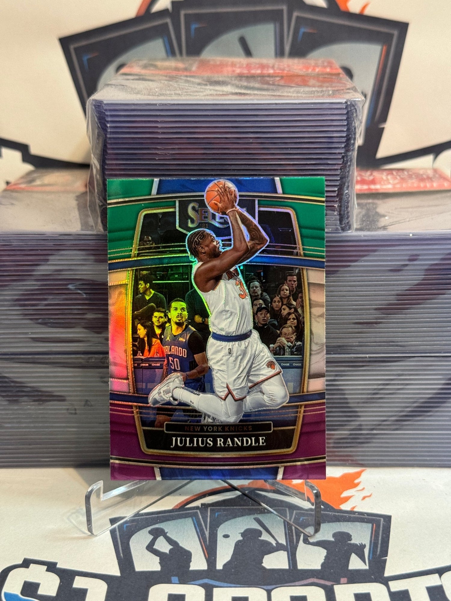 2021 Panini Select (Green White Purple Prizm) Julius Randle #88