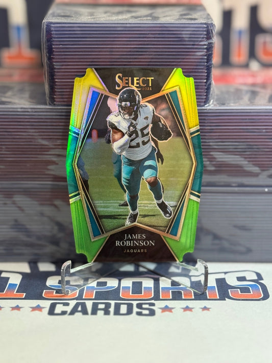 2021 Panini Select (Green & Yellow Die Cut Prizm) James Robinson #117