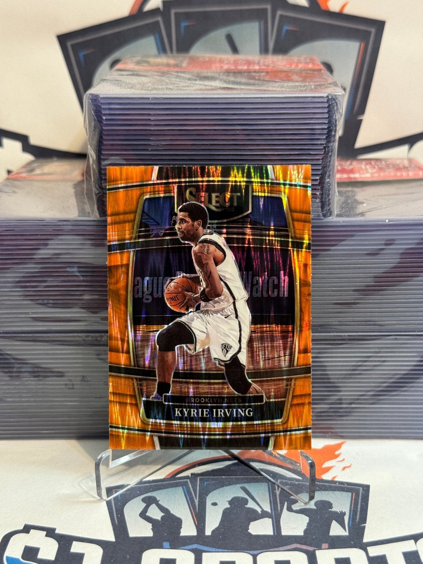 2021 Panini Select (Orange Flash Prizm) Kyrie Irving #80