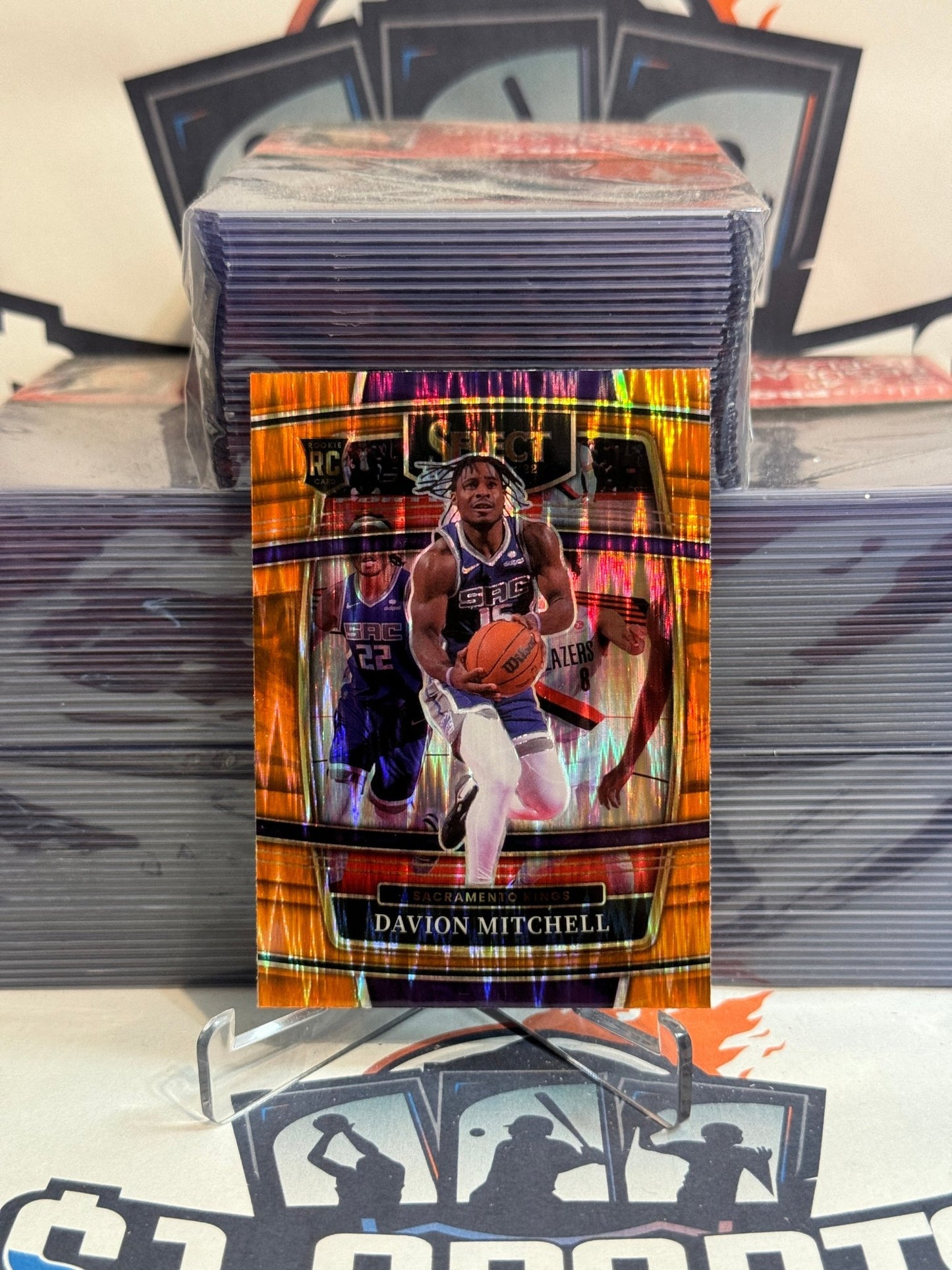 2021 Panini Select (Orange Shimmer Prizm) Davion Mitchell Rookie #23