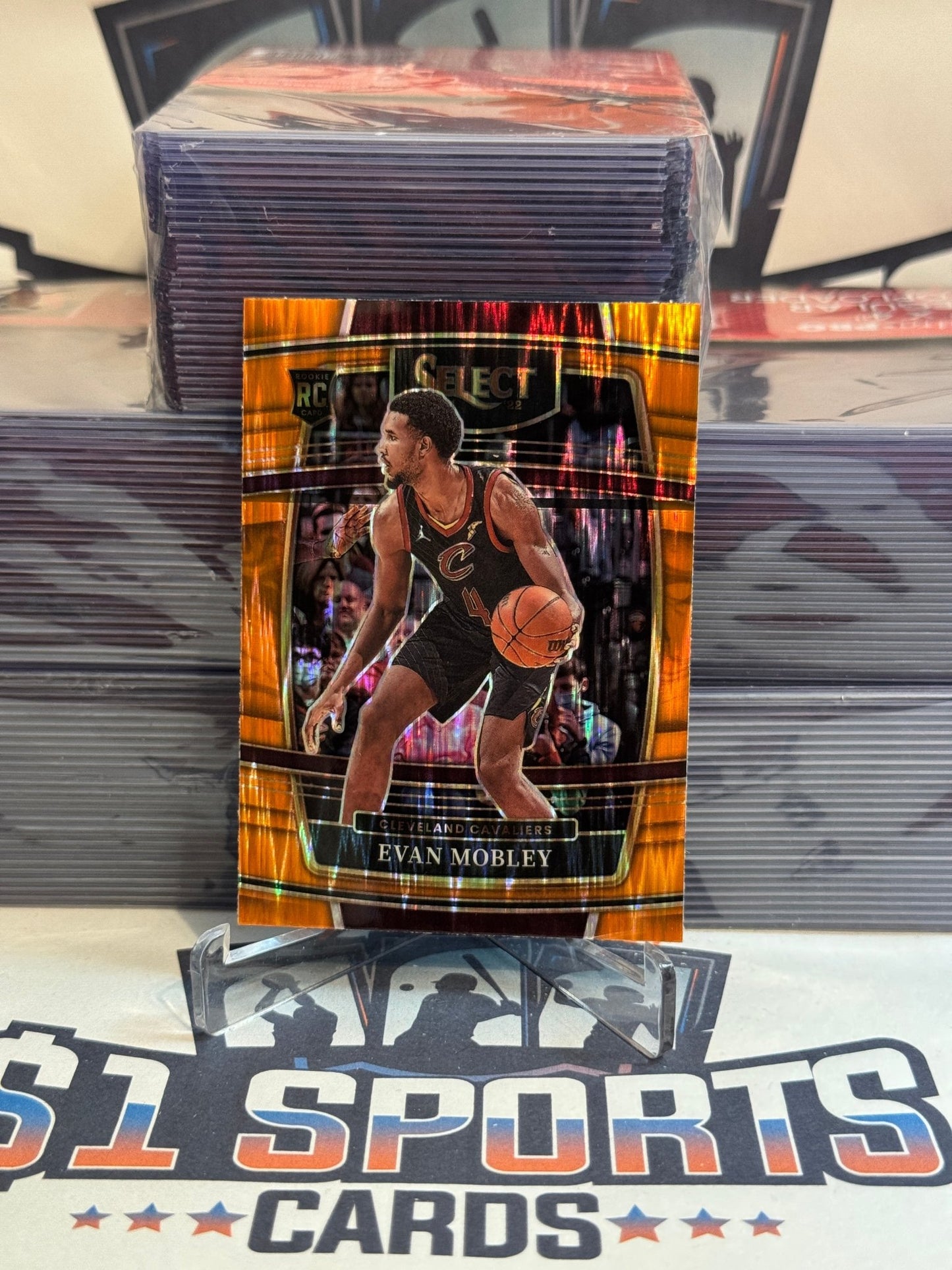 2021 Panini Select (Orange Shimmer Prizm) Evan Mobley Rookie #5