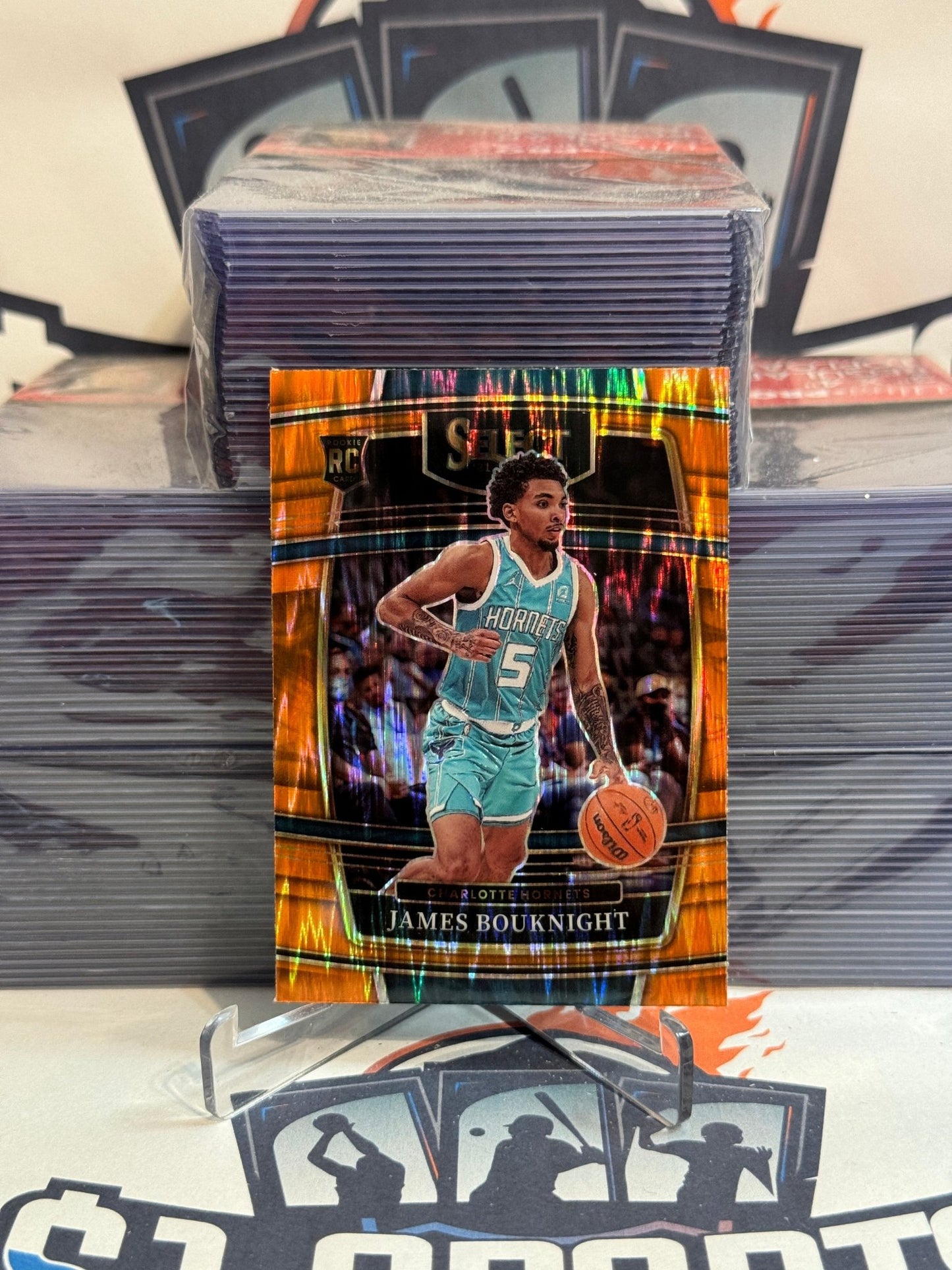 2021 Panini Select (Orange Shimmer Prizm) James Bouknight Rookie #37