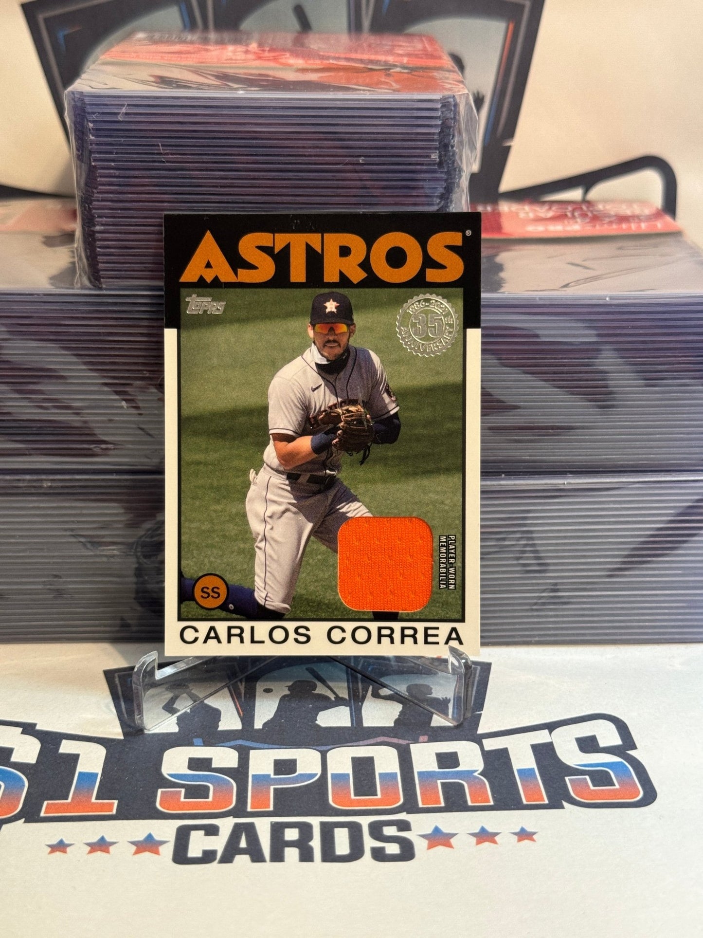2021 Topps (1986 Redux Relic) Carlos Correa #86R - CC