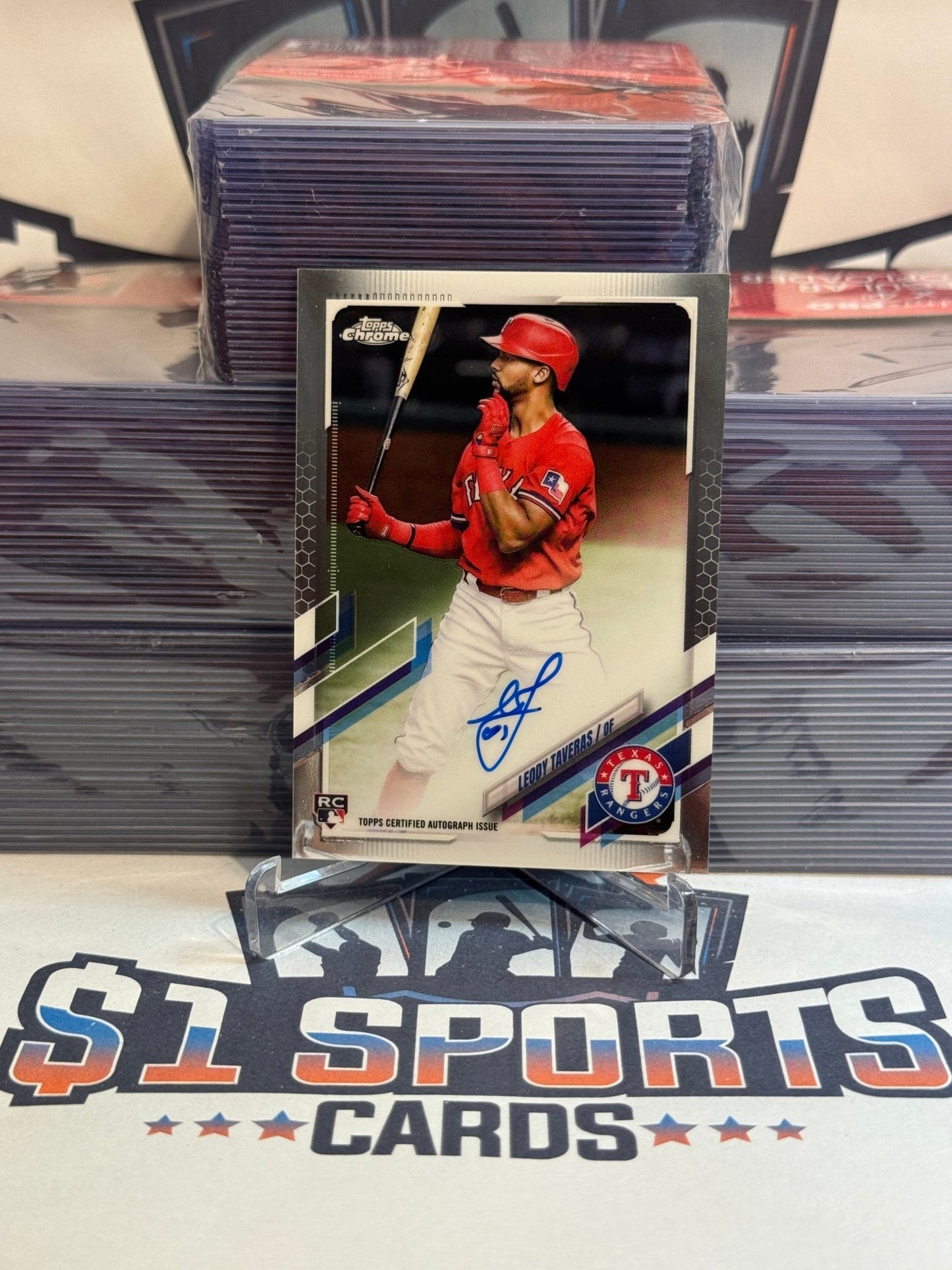 2021 Topps Chrome (Auto) Leody Taveras Rookie #RA - LT
