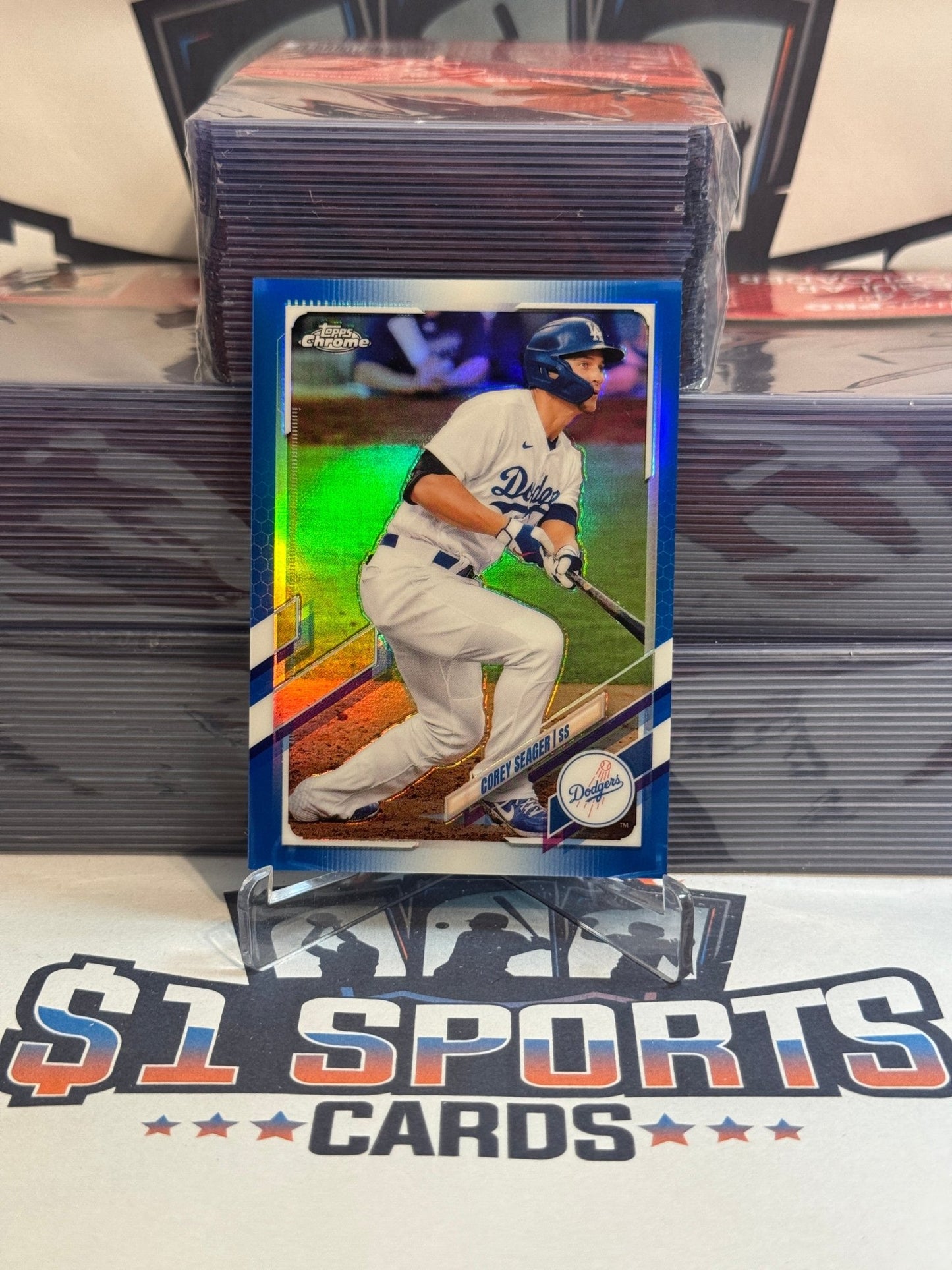 2021 Topps Chrome (Blue Refractor 111/150) Corey Seager #117