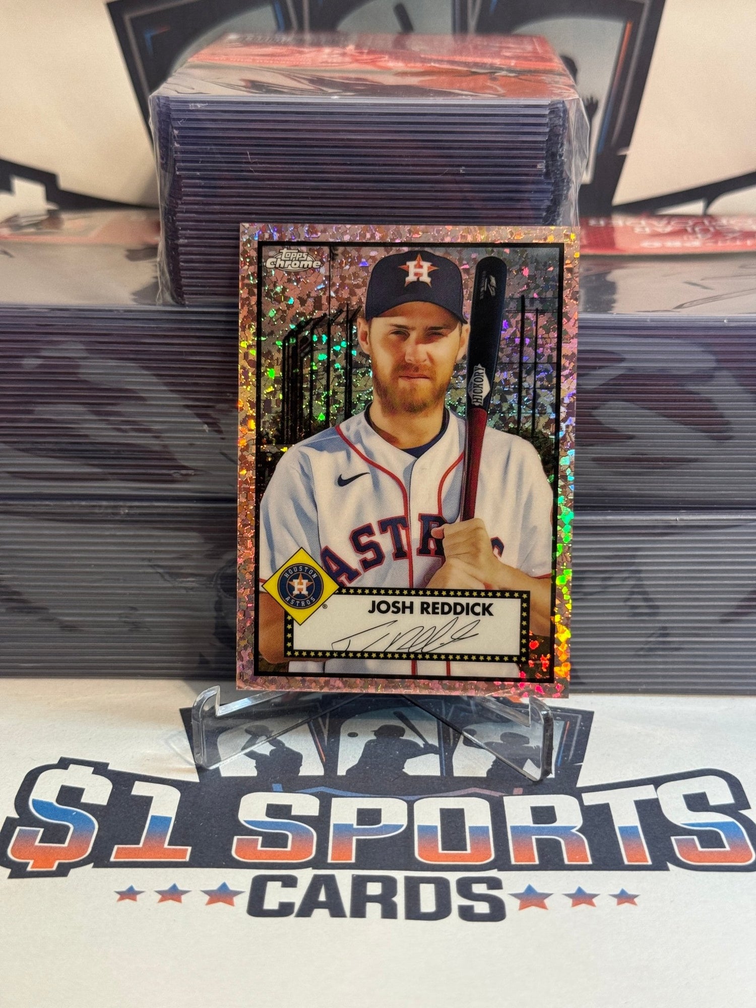 2021 Topps Chrome Platinum Anniversary (Rose Gold Mini Refractor 27/75) Josh Reddick #403