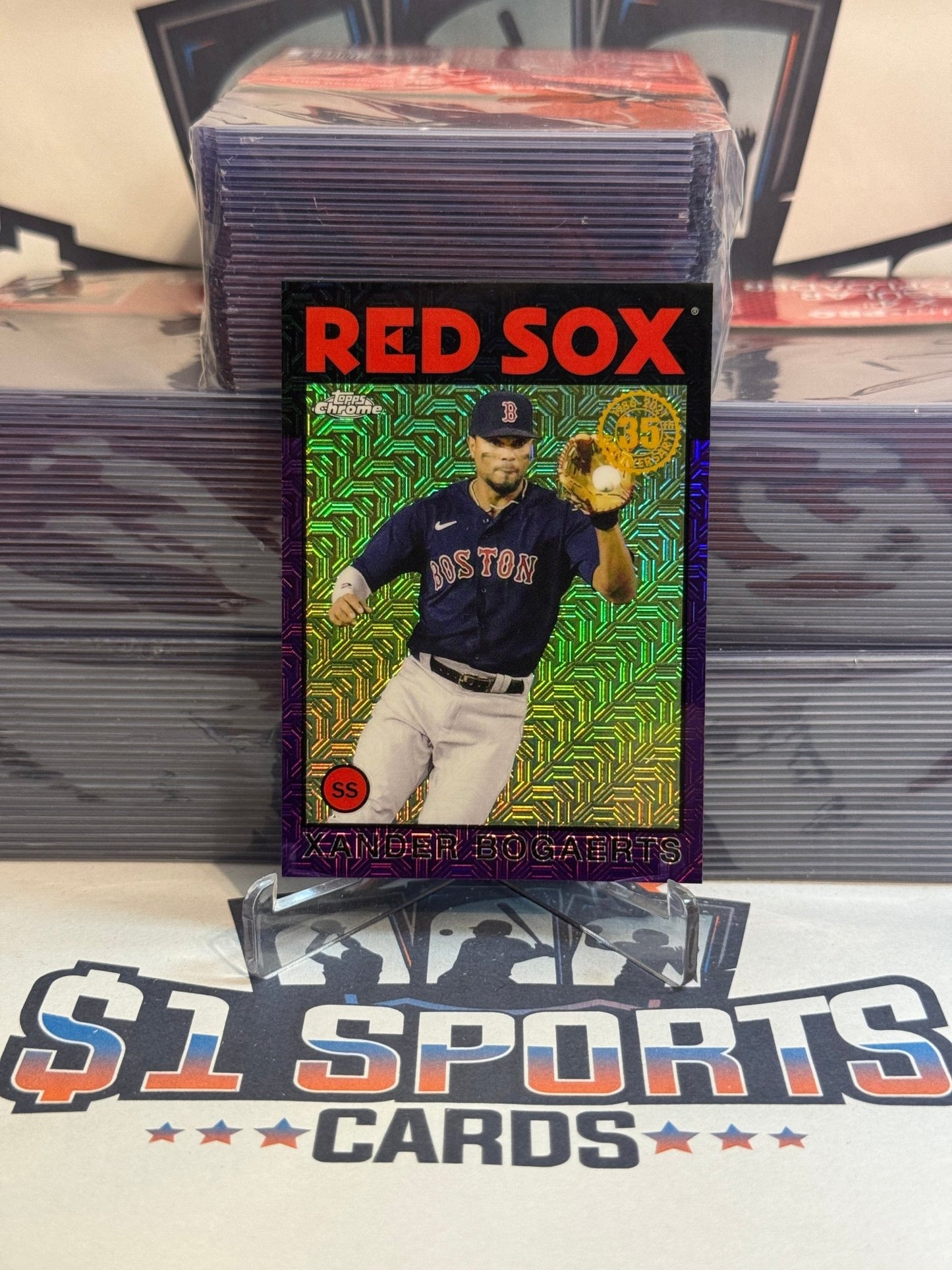 2021 Topps Chrome (Purple Mojo Refractor, 1986 Redux 15/75) Xander Bogaerts #86BC - 28