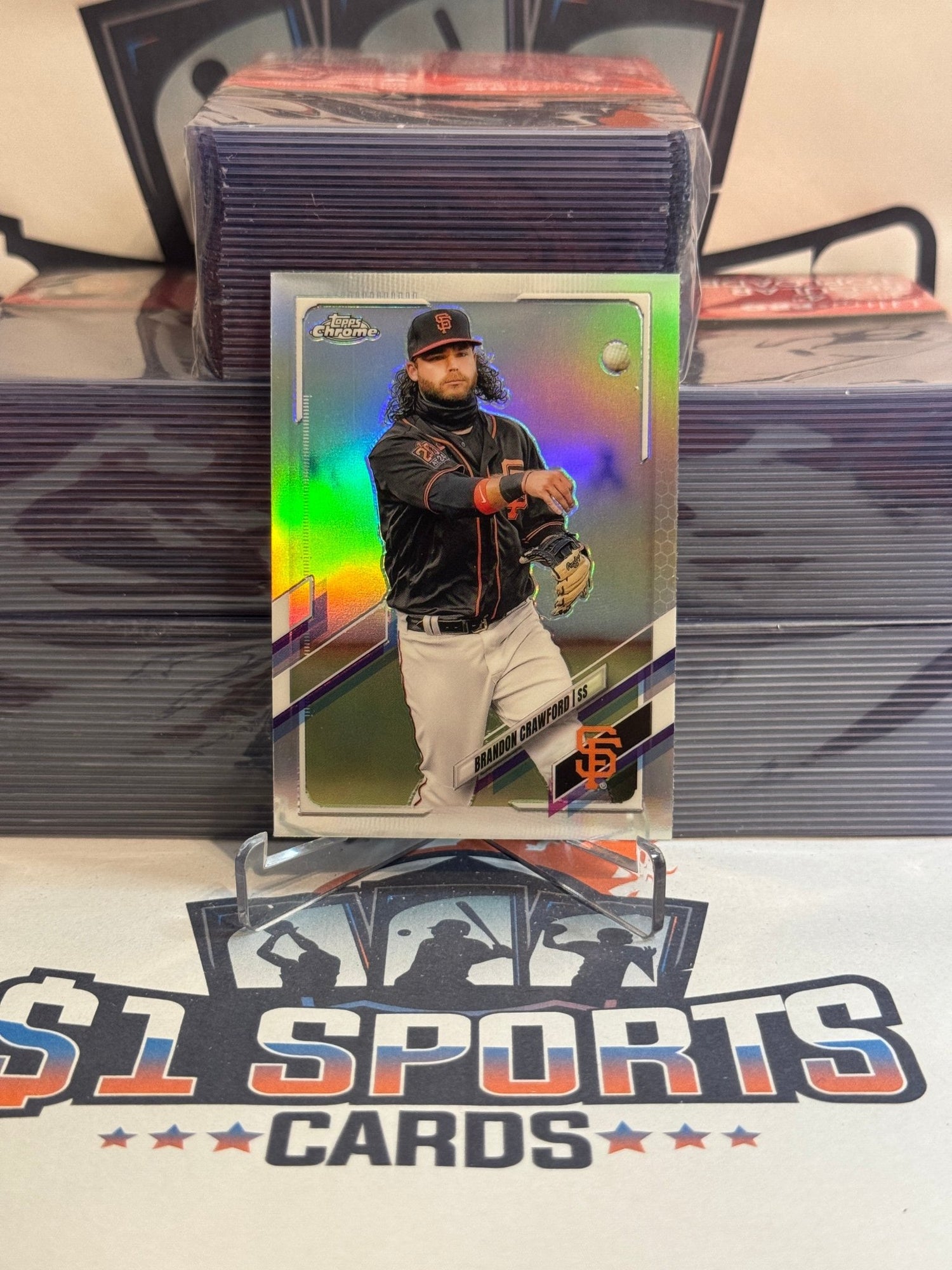 2021 Topps Chrome (Refractor) Brandon Crawford #65