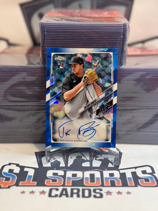 2021 Topps Chrome Sapphire (Auto) Trevor Rogers Rookie #RA - TR