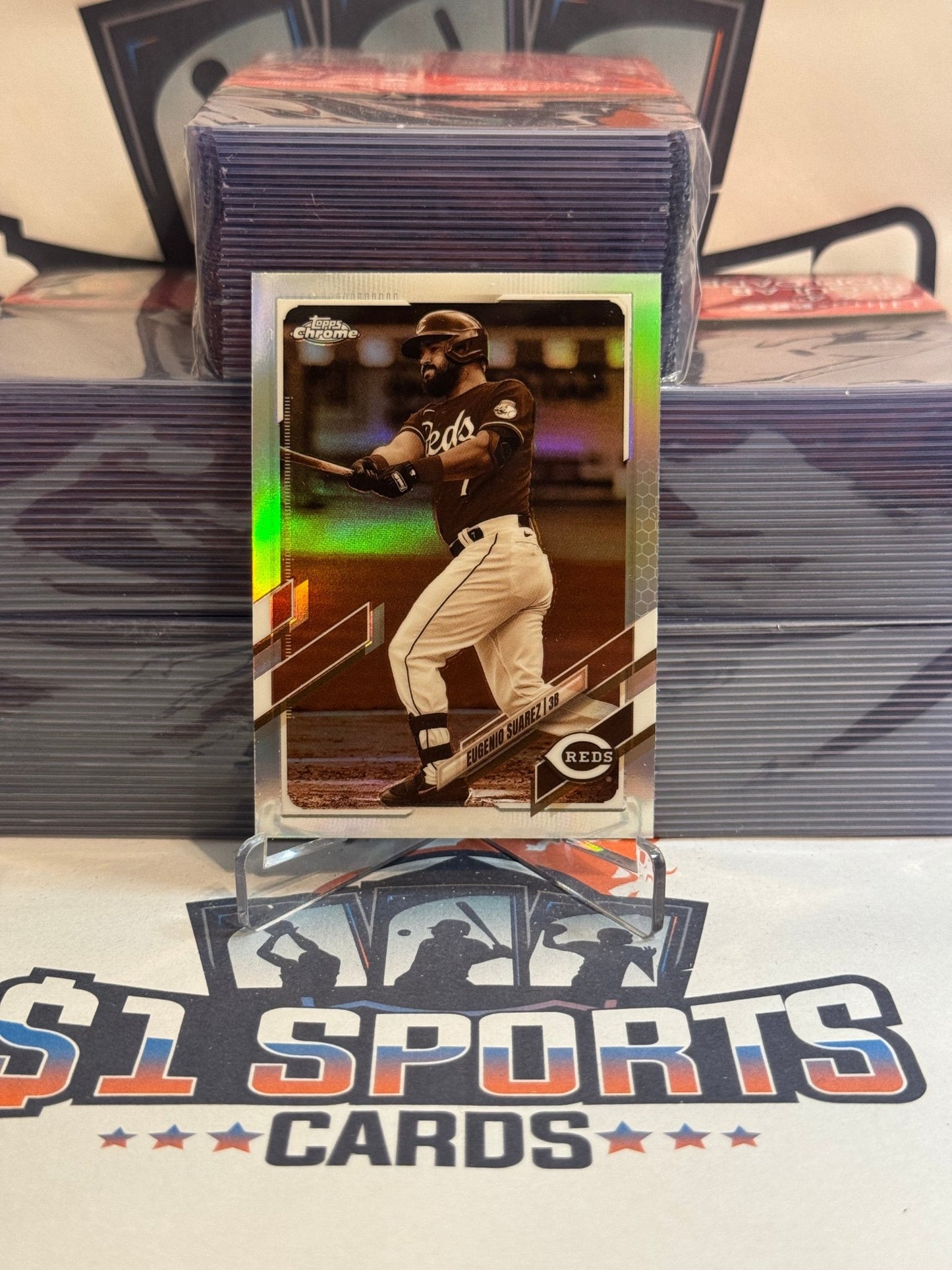 2021 Topps Chrome (Sepia Refractor) Eugenio Suarez #145