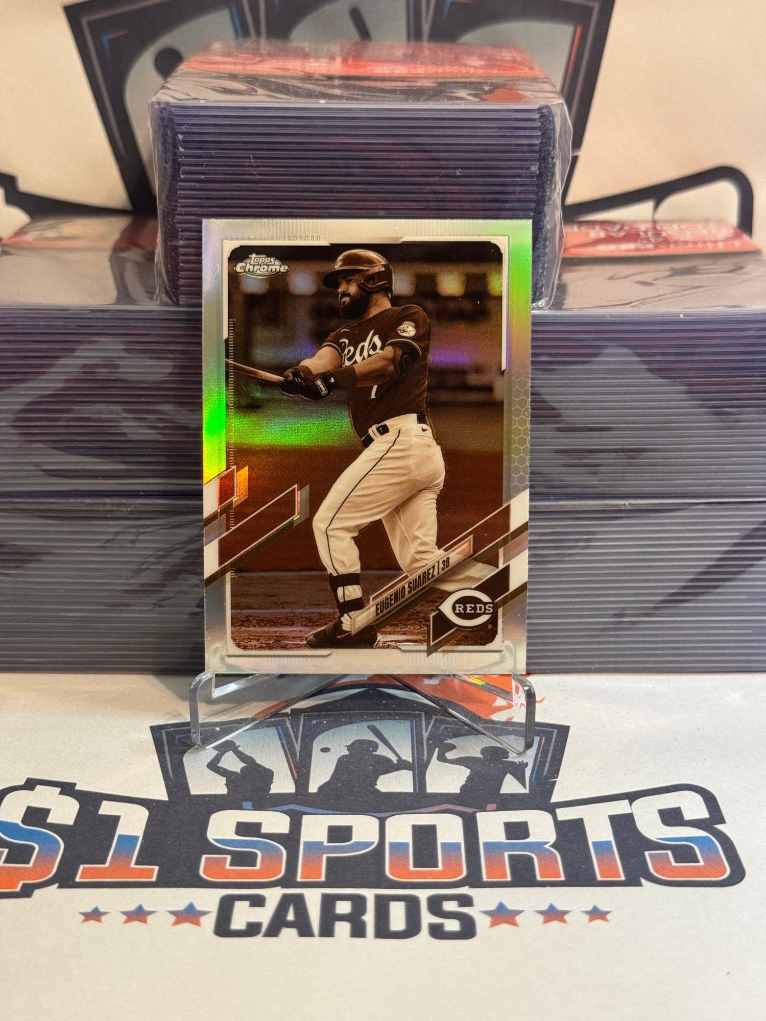 2021 Topps Chrome (Sepia Refractor) Eugenio Suarez #145