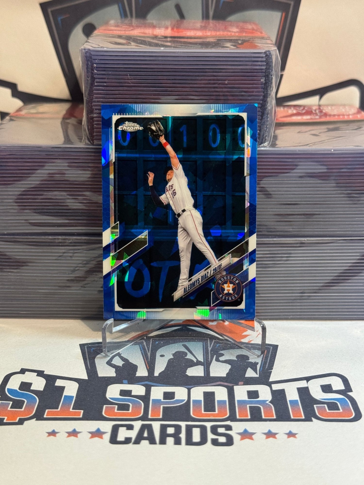 2021 Topps Chrome Update Sapphire Aledmys Diaz #US72