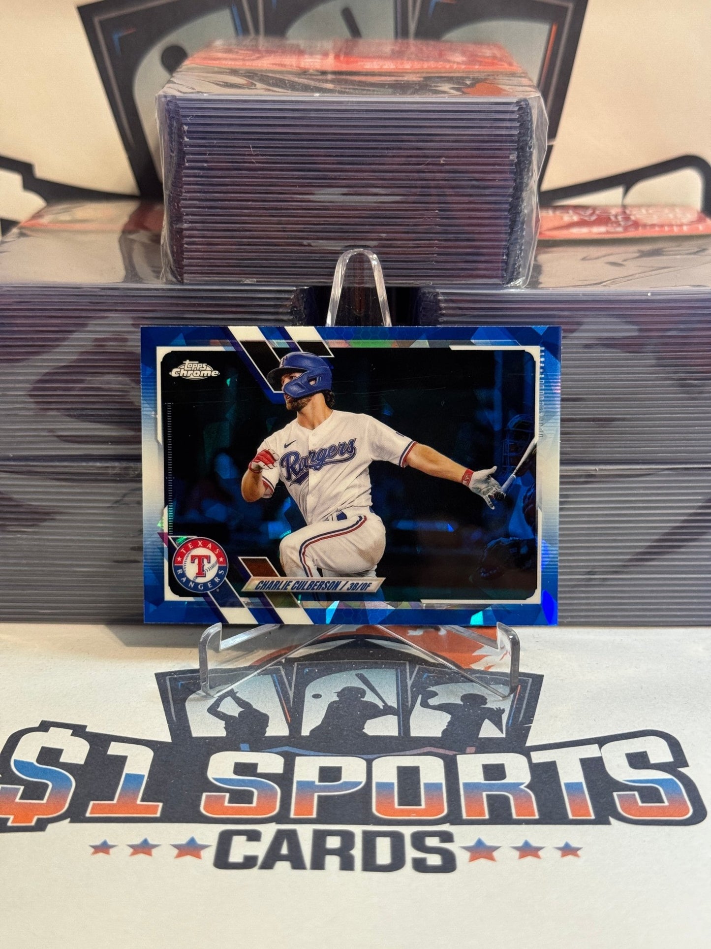 2021 Topps Chrome Update Sapphire Charlie Culberson #US230