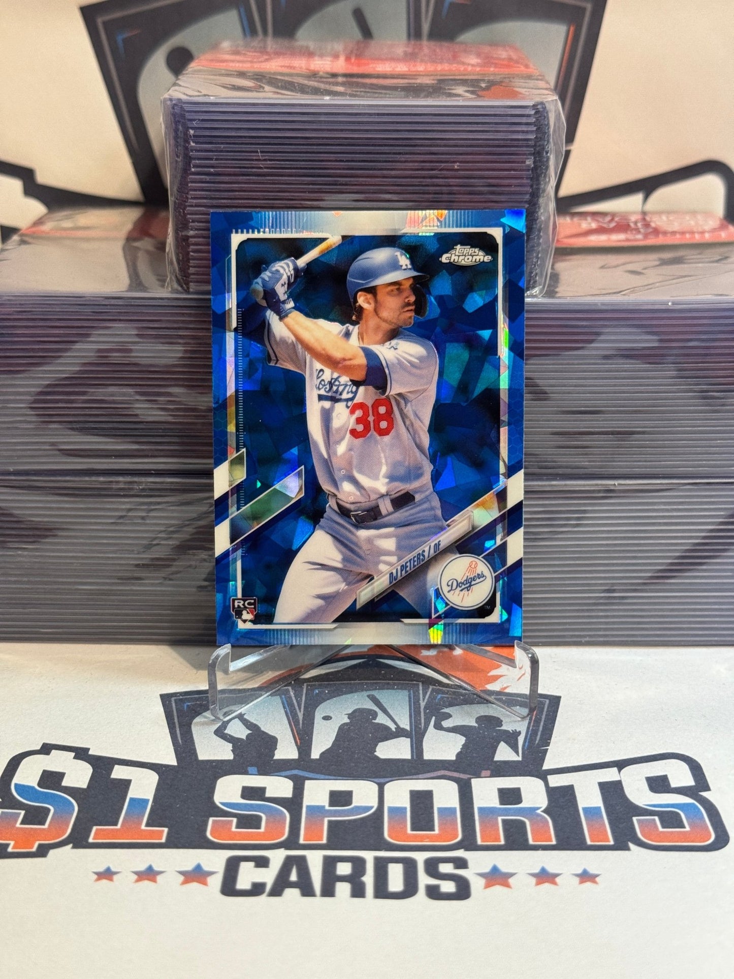 2021 Topps Chrome Update Sapphire DJ Peters Rookie #US11