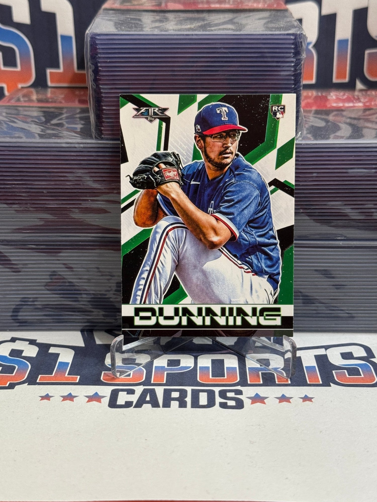 2021 Topps Fire Dane Dunning Rookie #23