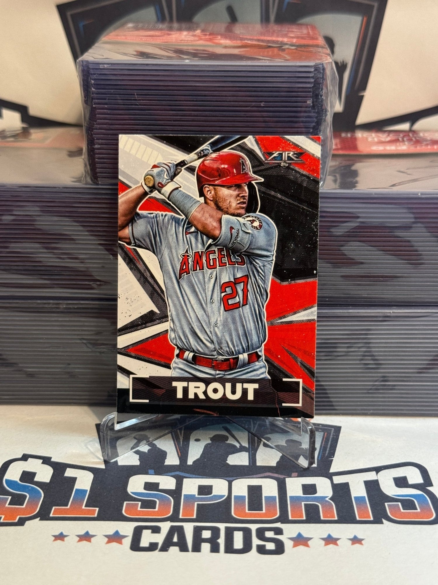 2021 Topps Fire Mike Trout #1