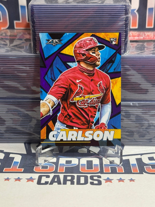 2021 Topps Fire (Purple 45/99) Dylan Carlson Rookie 17