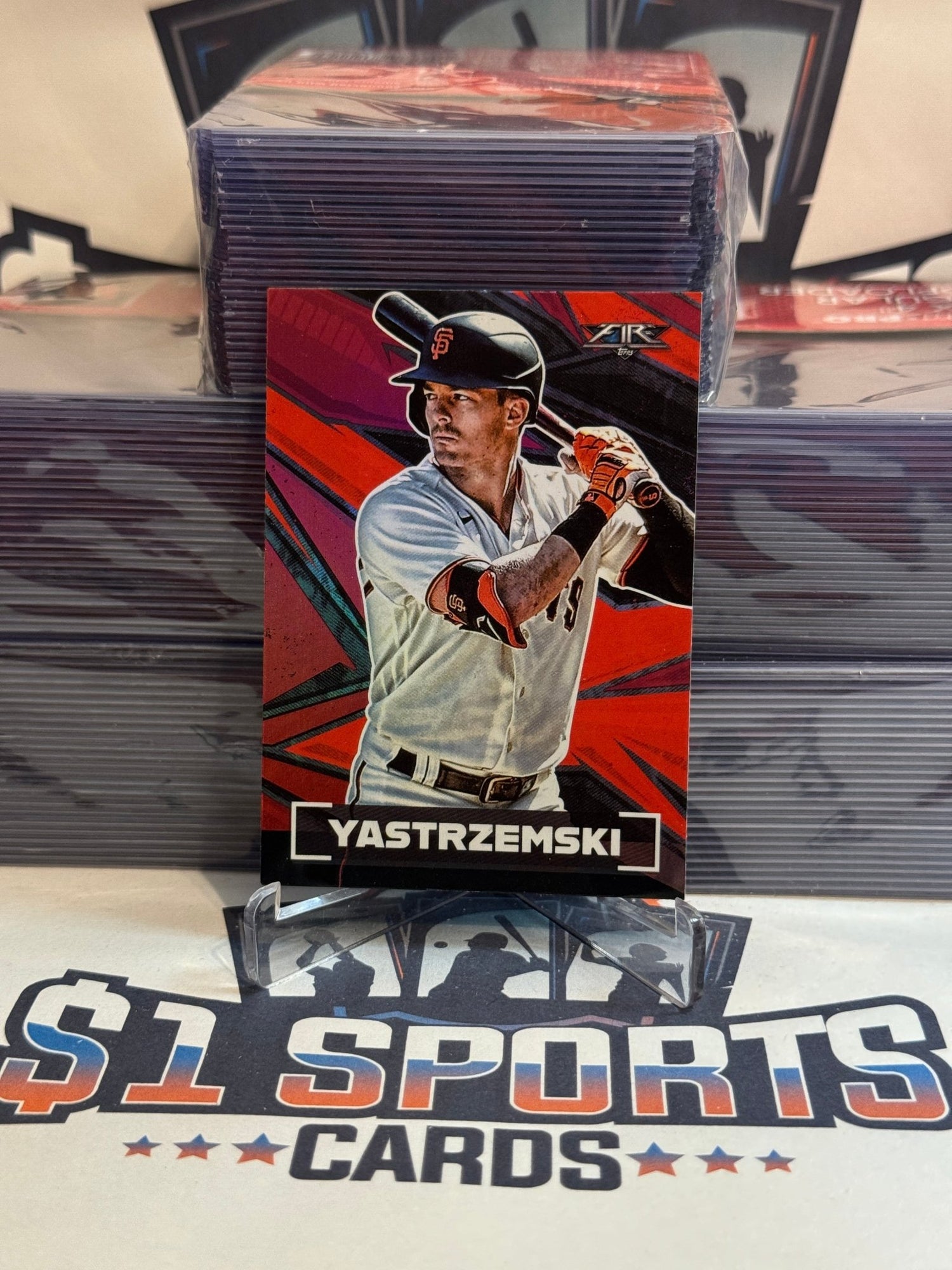 2021 Topps Fire (Red) Mike Yastrzemski #122