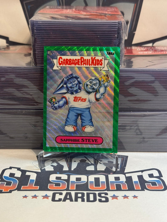 2021 Topps Garbage Pail Kids Series 4 (Green Wave Refractor 200/299) Sapphire Steve #AN4a