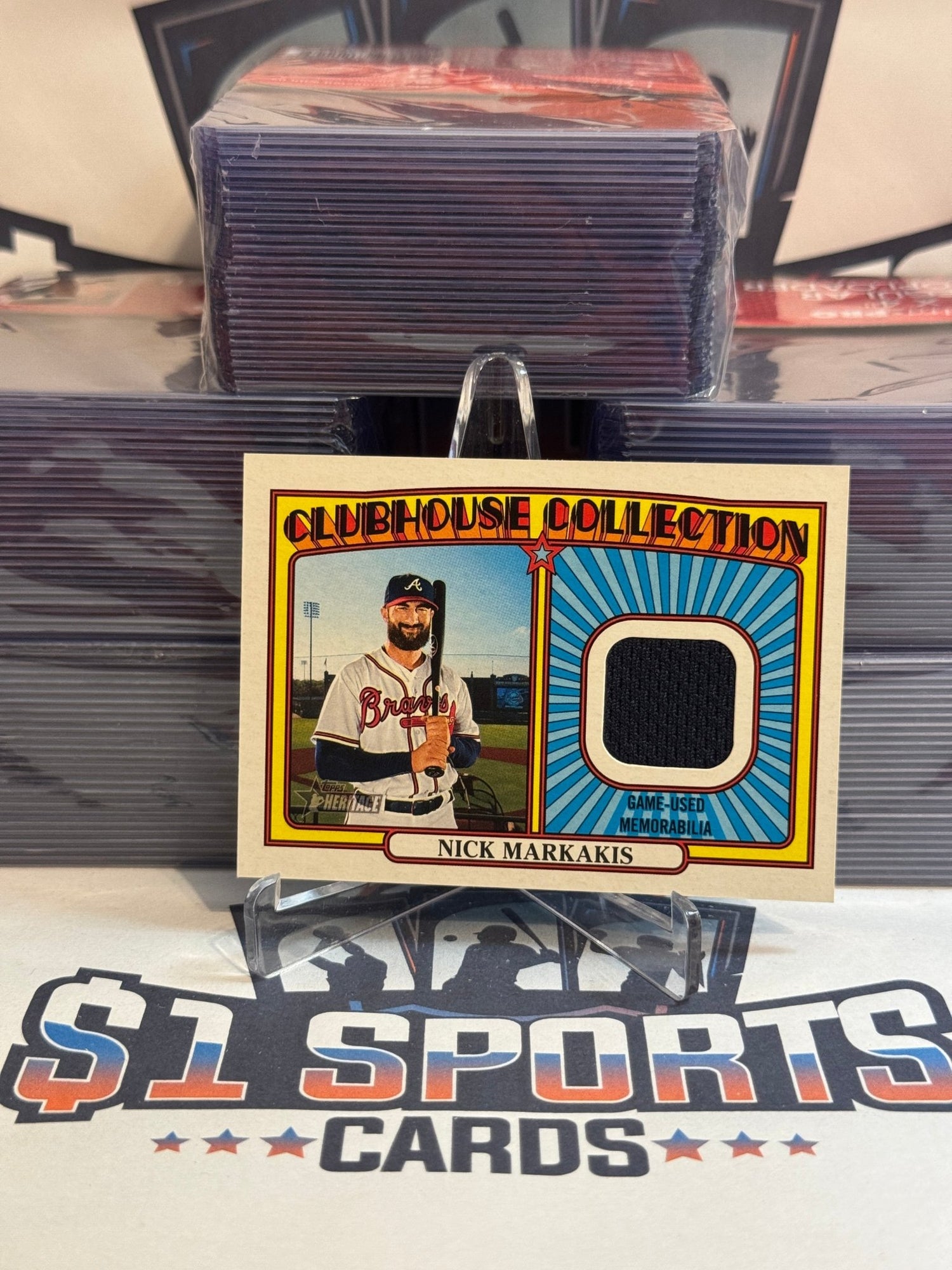 2021 Topps Heritage (Clubhouse Collection Relic) Nick Markakis #CCR - NM