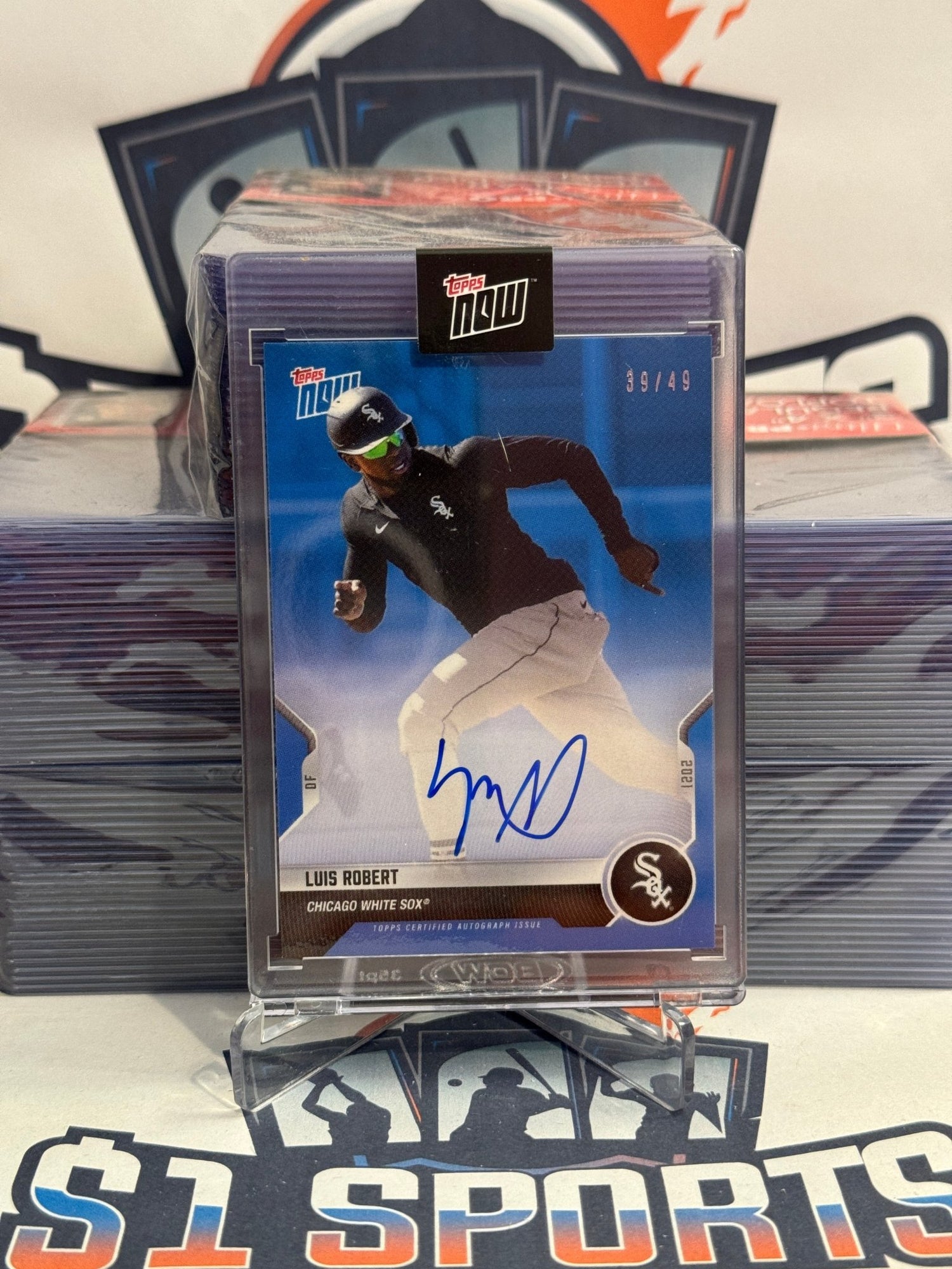 2021 Topps Now (Blue Auto 39/49) Luis Robert #OD-77B