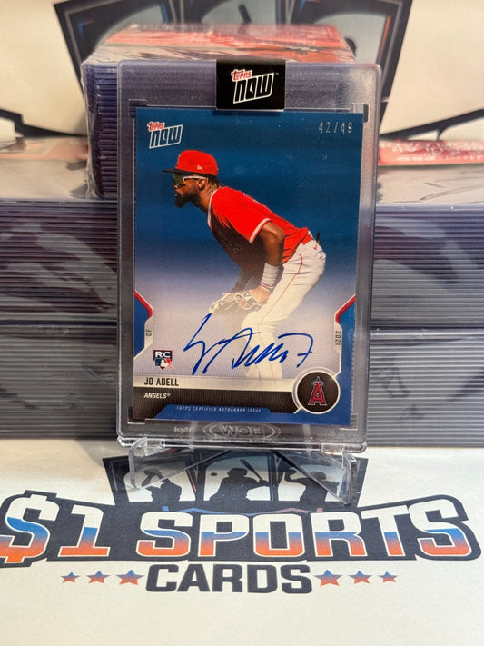 2021 Topps Now Road to Opening Day (Blue Auto 42/49) Jo Adell Rookie #OD - 1808