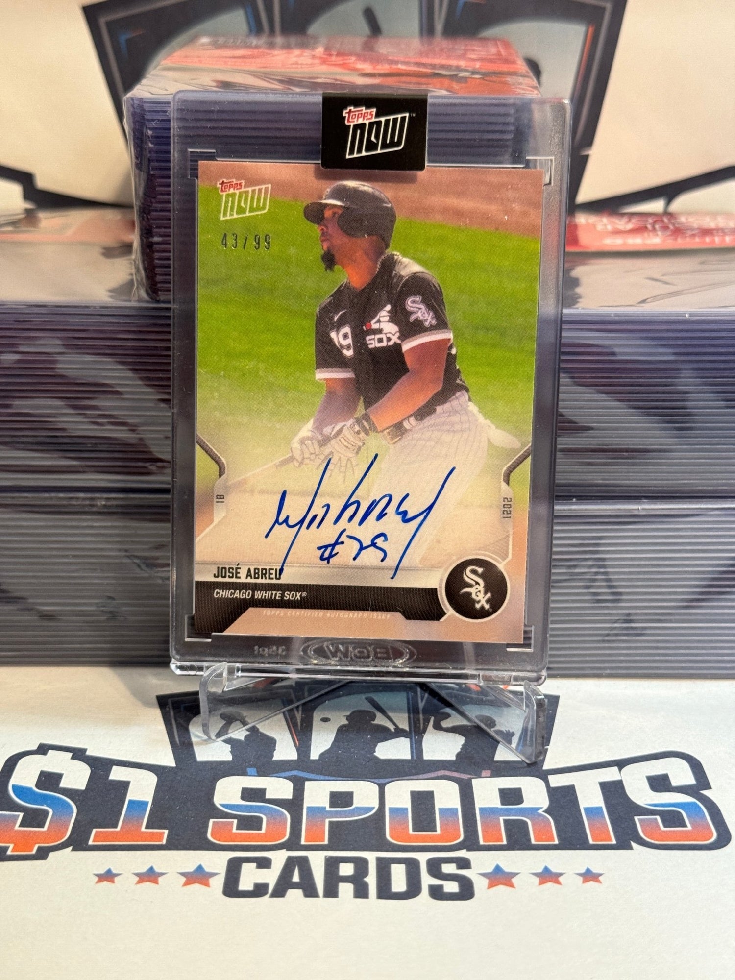 2021 Topps Now Road to Opening Day (Blue Auto 43/99) Jose Abreu #OD - 81A