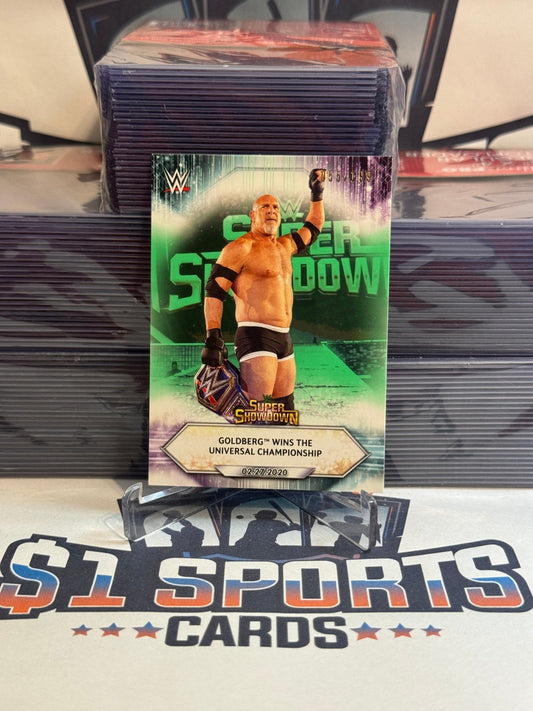2021 Topps WWE (Green, Super Showdown 55/199) Goldberg #28